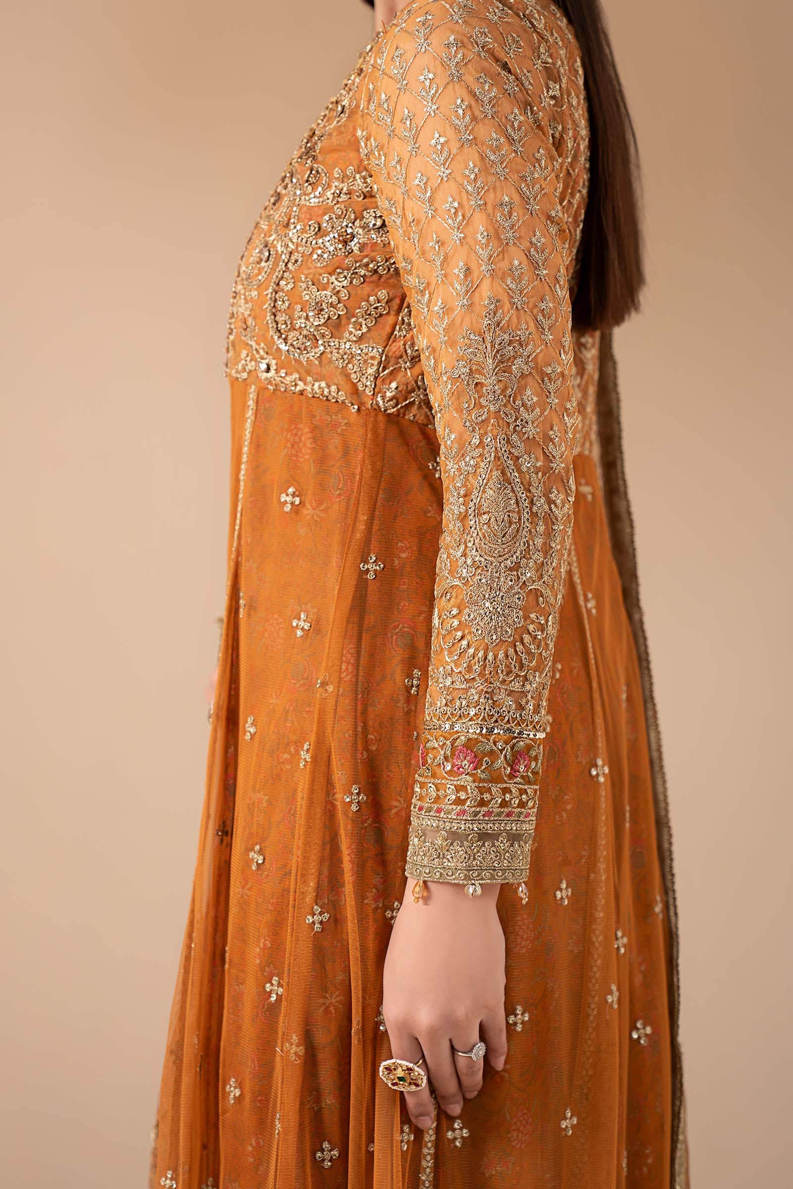 3 Piece Embroidered Net Suit - Image 5