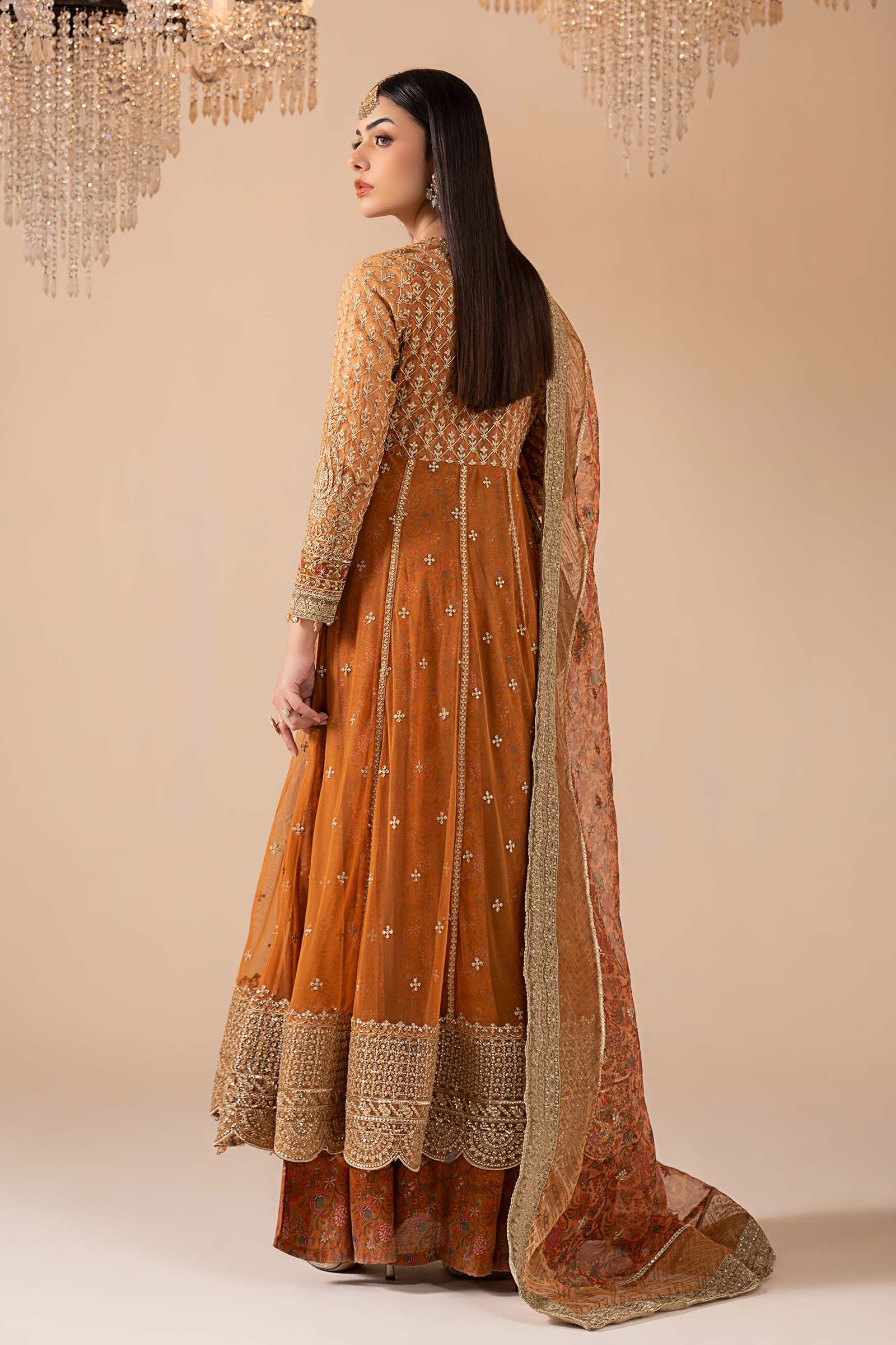 3 Piece Embroidered Net Suit - Image 9