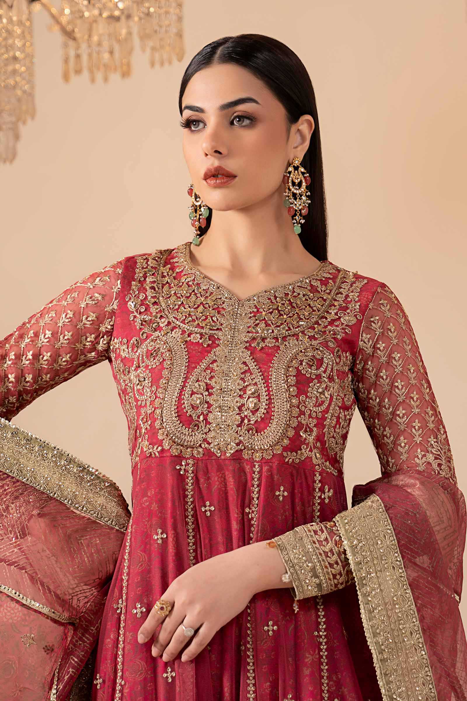 3 Piece Embroidered Net Suit - Image 2