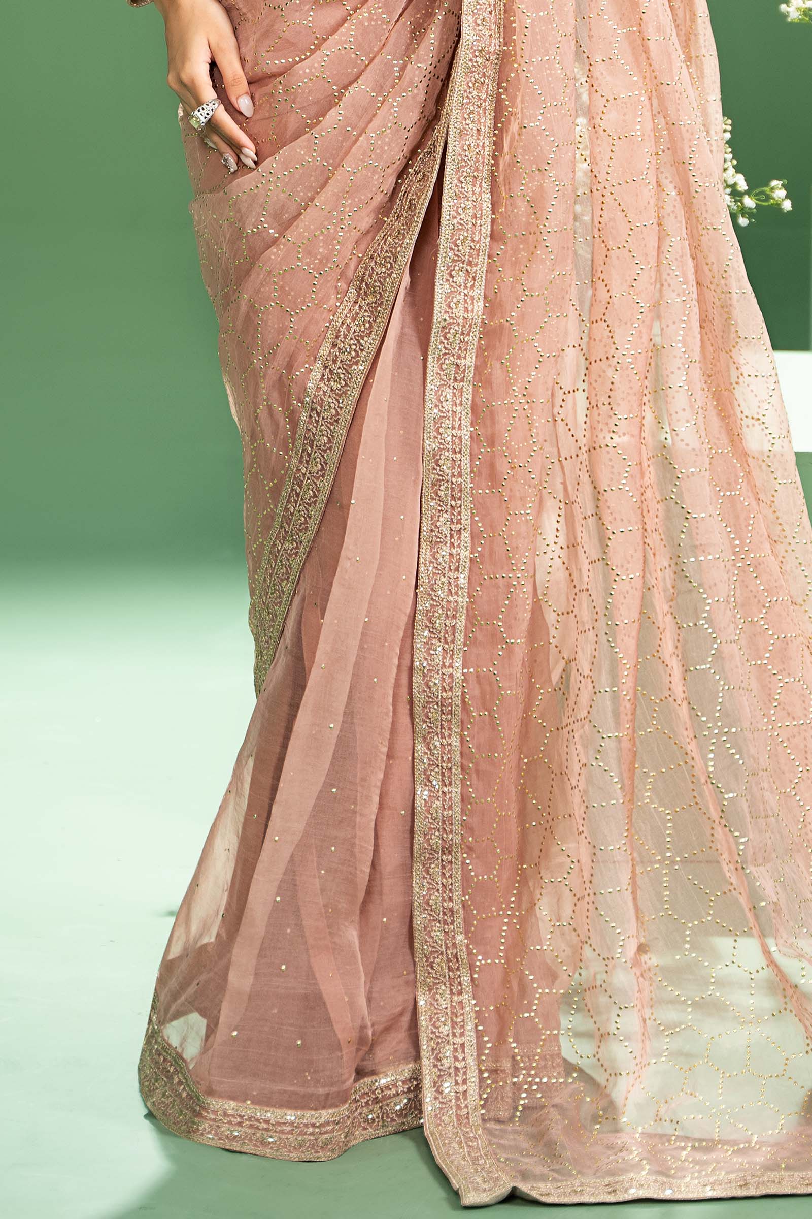 3 Piece Embroidered Raw Silk Suit - Image 4