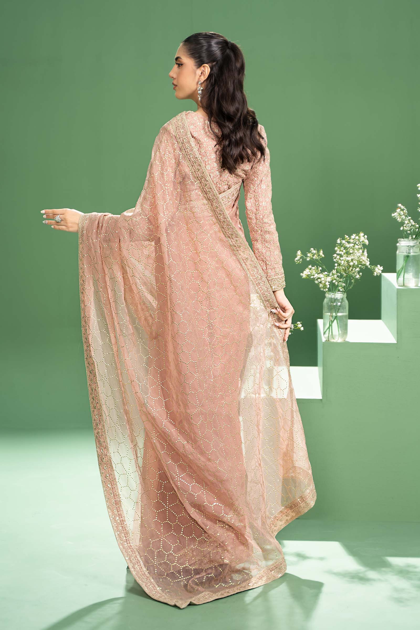 3 Piece Embroidered Raw Silk Suit - Image 7