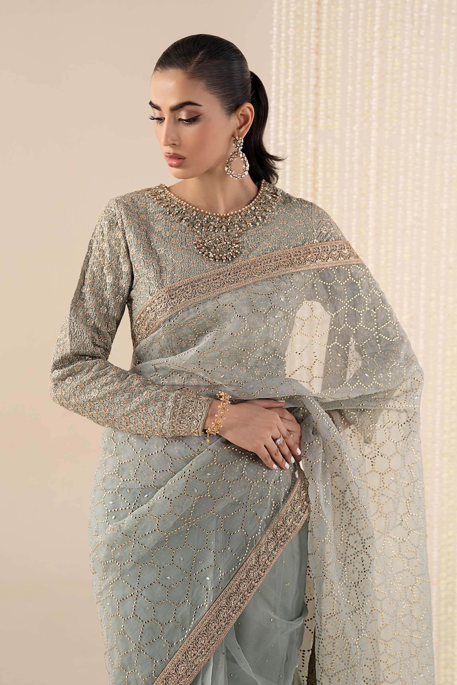 3 Piece Embroidered Raw Silk Suit - Image 2
