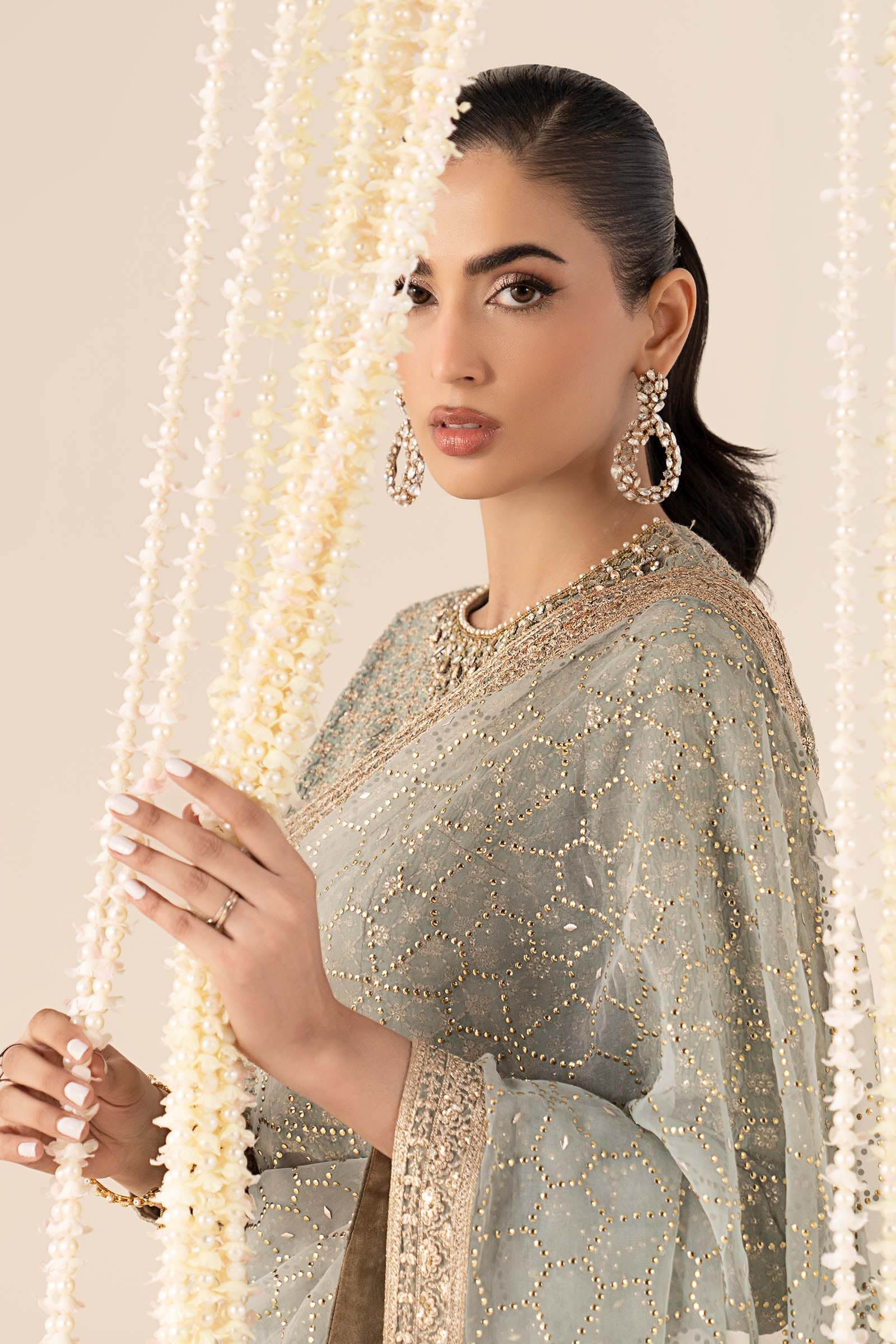 3 Piece Embroidered Raw Silk Suit - Image 3