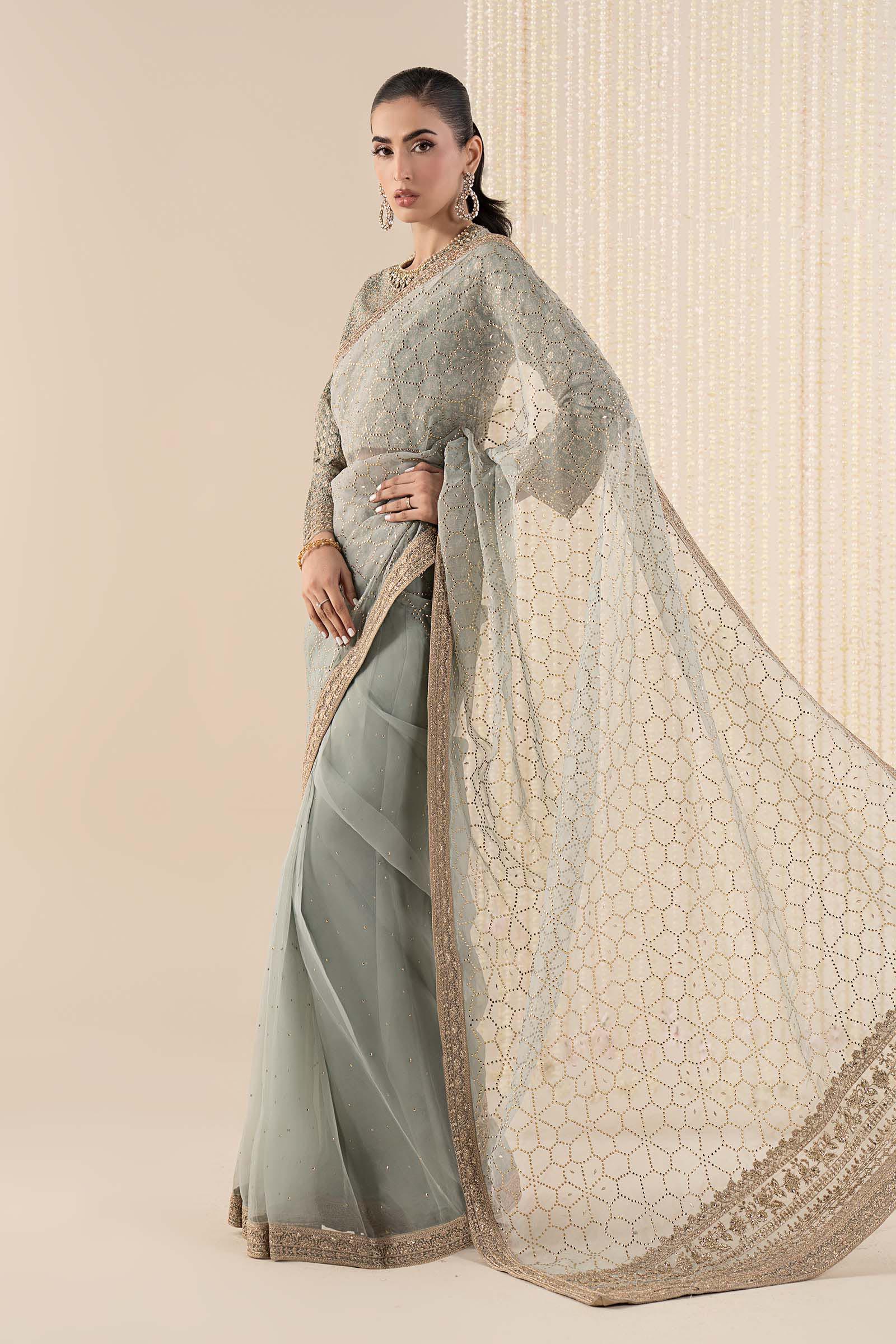 3 Piece Embroidered Raw Silk Suit - Image 6
