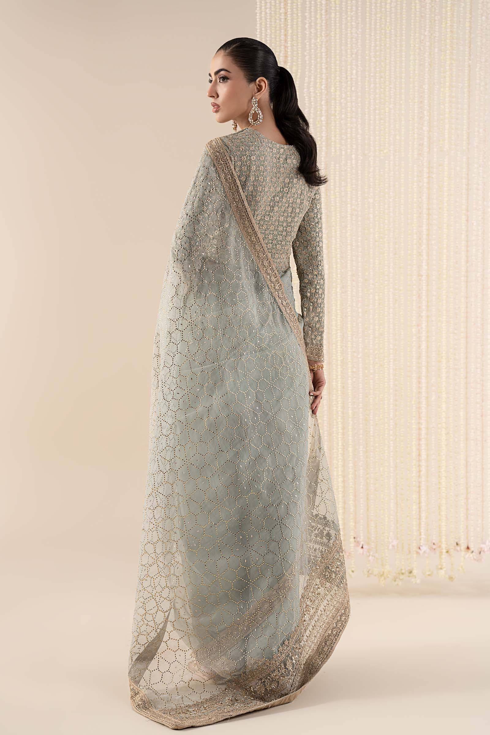 3 Piece Embroidered Raw Silk Suit - Image 7