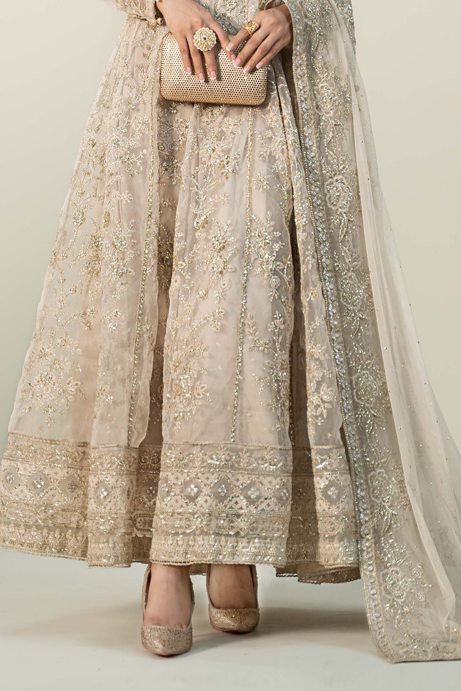 3 Piece Embroidered Organza Suit - Image 3