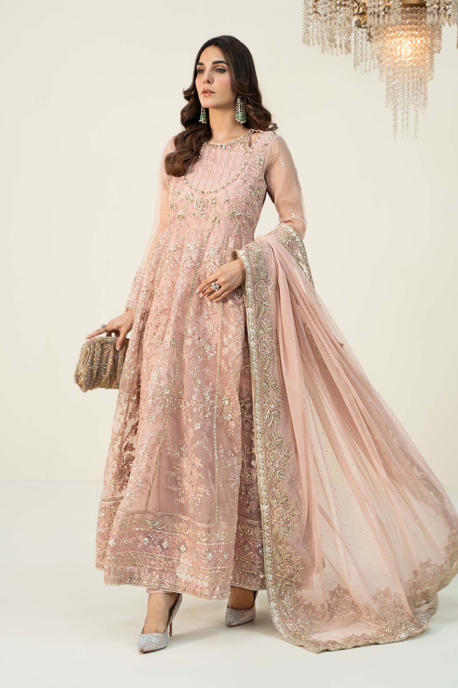 3 Piece Embroidered Organza Suit - Image 5