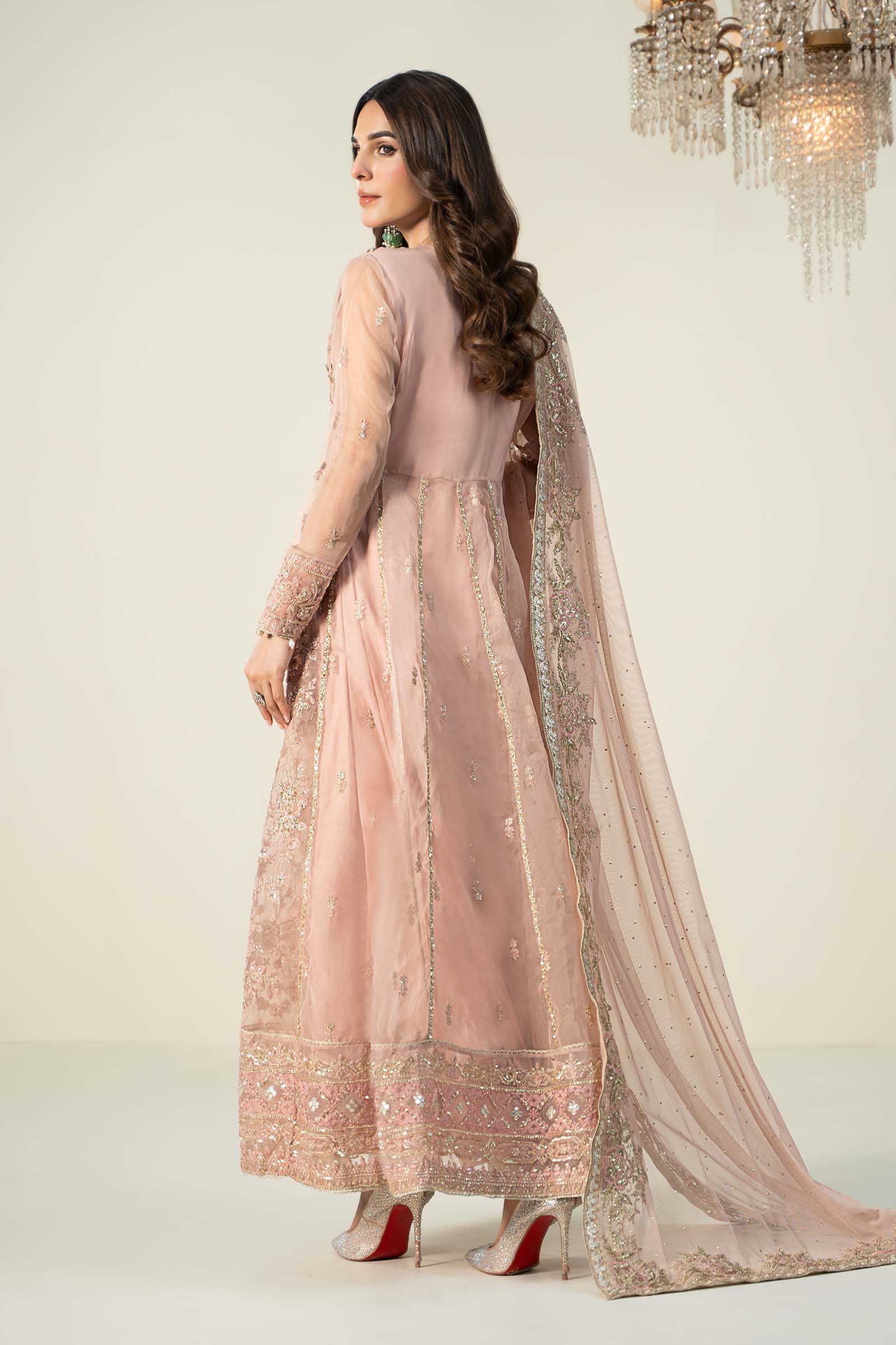 3 Piece Embroidered Organza Suit - Image 6