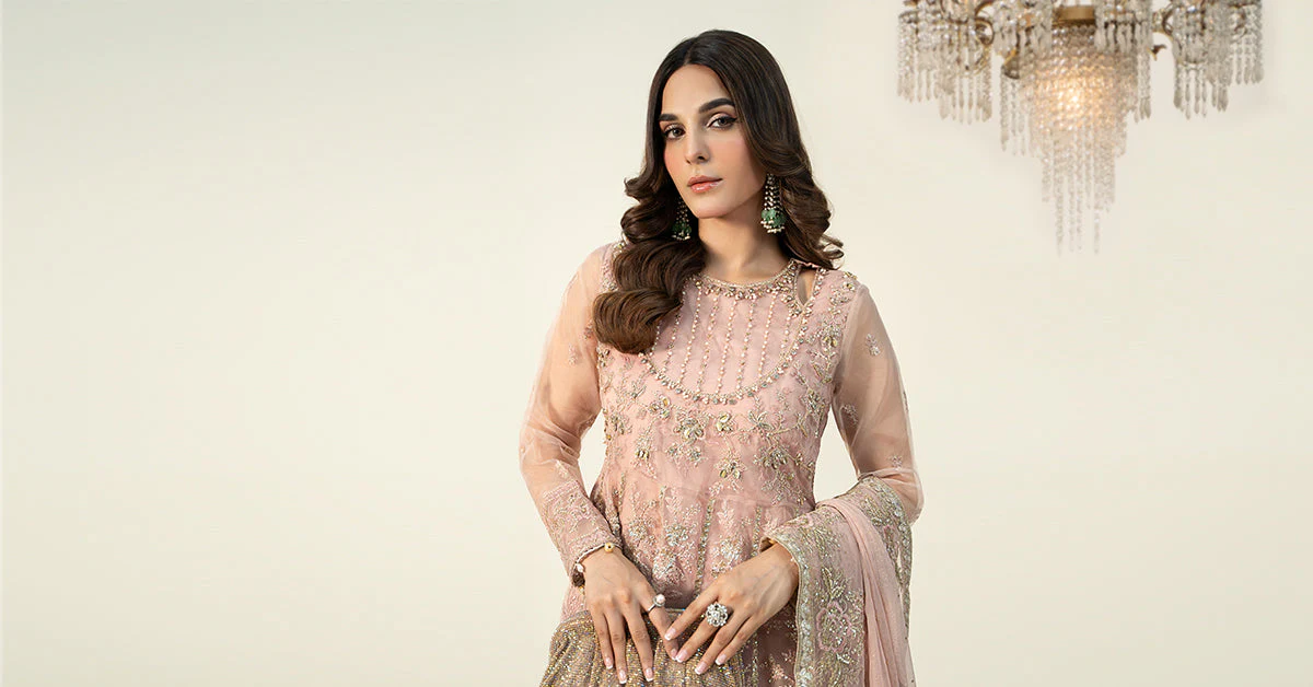 3 Piece Embroidered Organza Suit - Image 7
