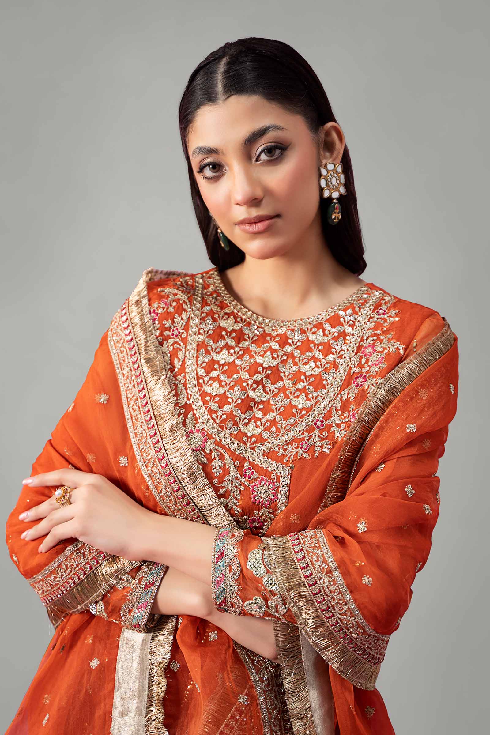 3 Piece Embroidered Organza Suit - Image 2