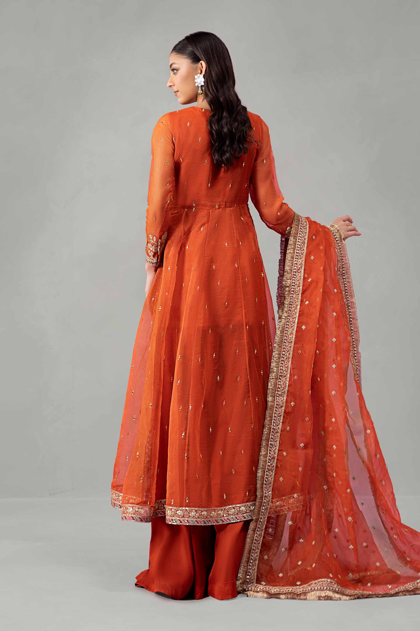 3 Piece Embroidered Organza Suit - Image 5