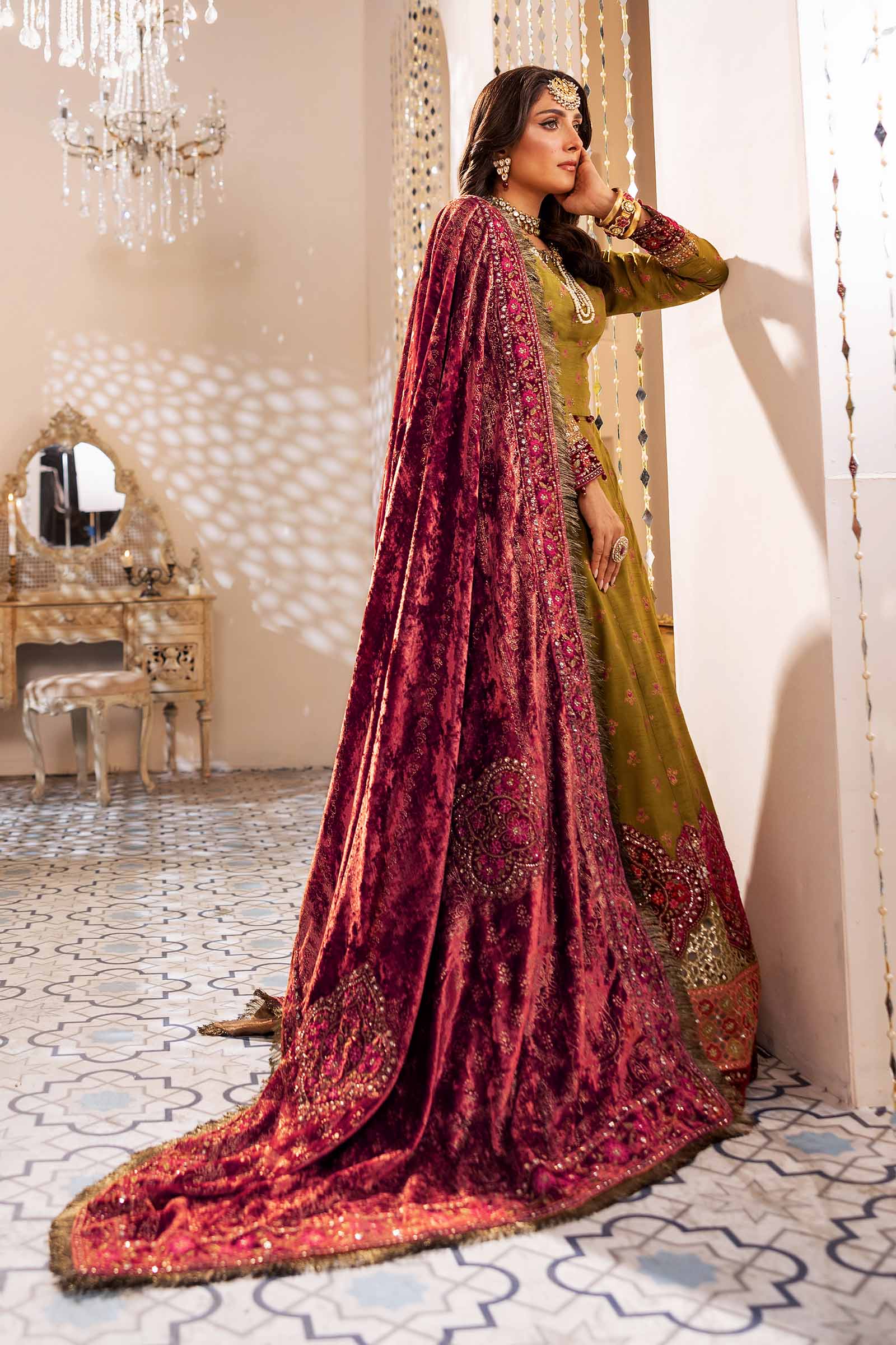3 Piece Embroidered Raw Silk Suit - Image 6