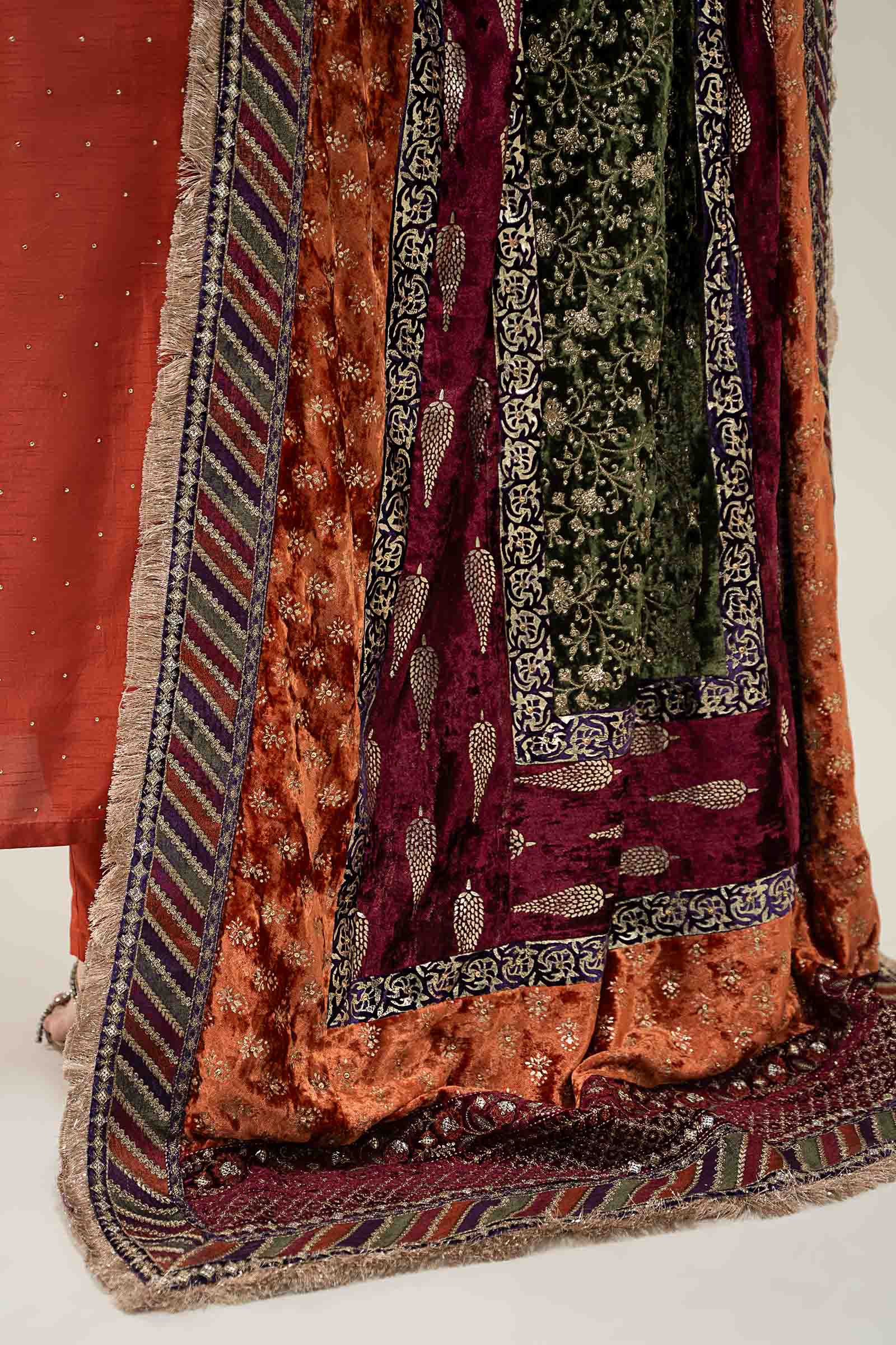 3 Piece Embroidered Raw Silk Suit - Image 4