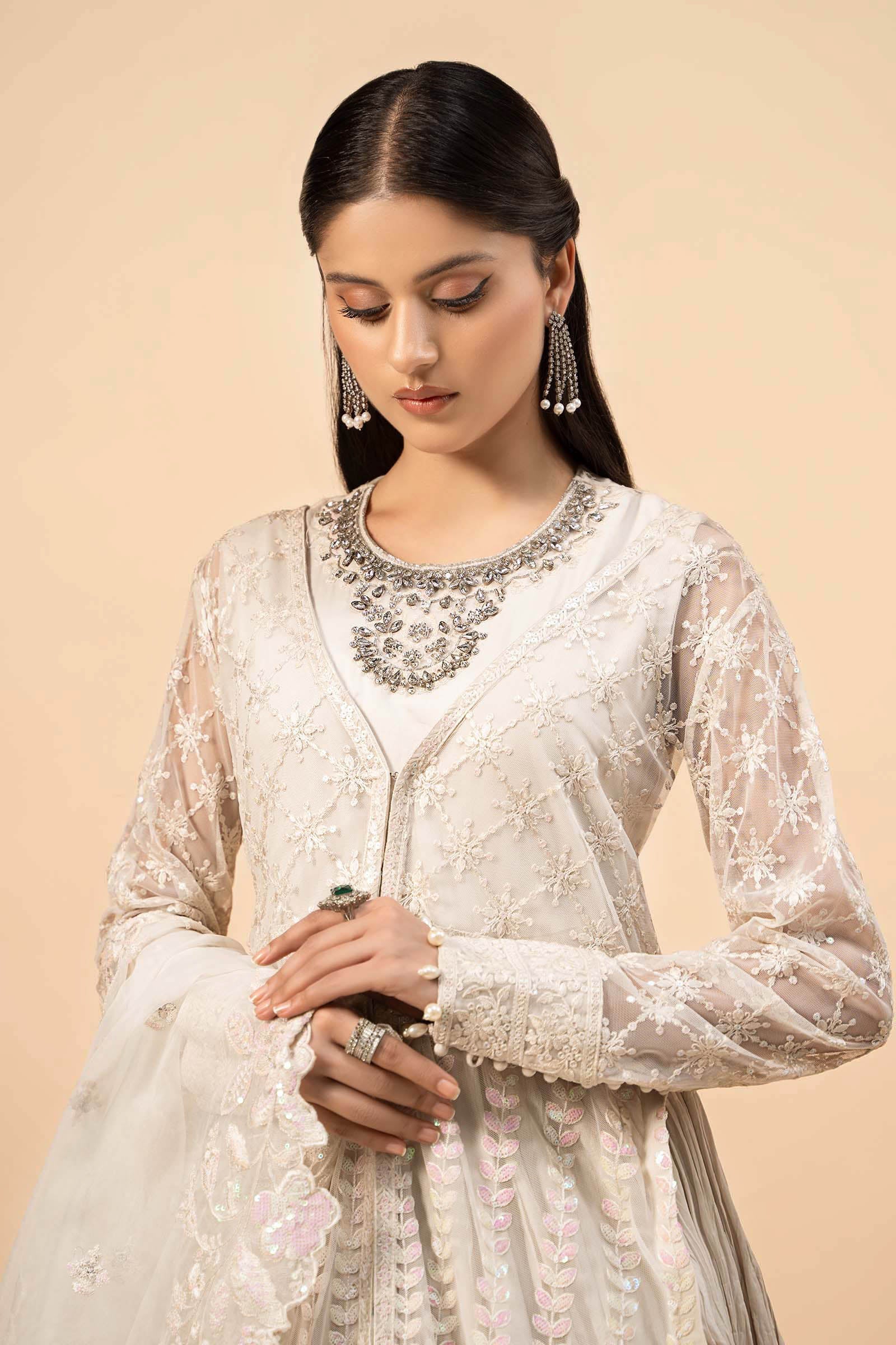 3 Piece Embroidered Net Suit - Image 2