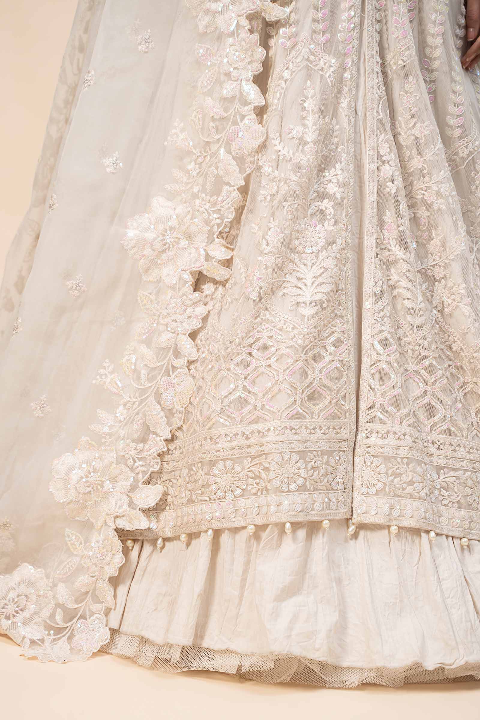 3 Piece Embroidered Net Suit - Image 4