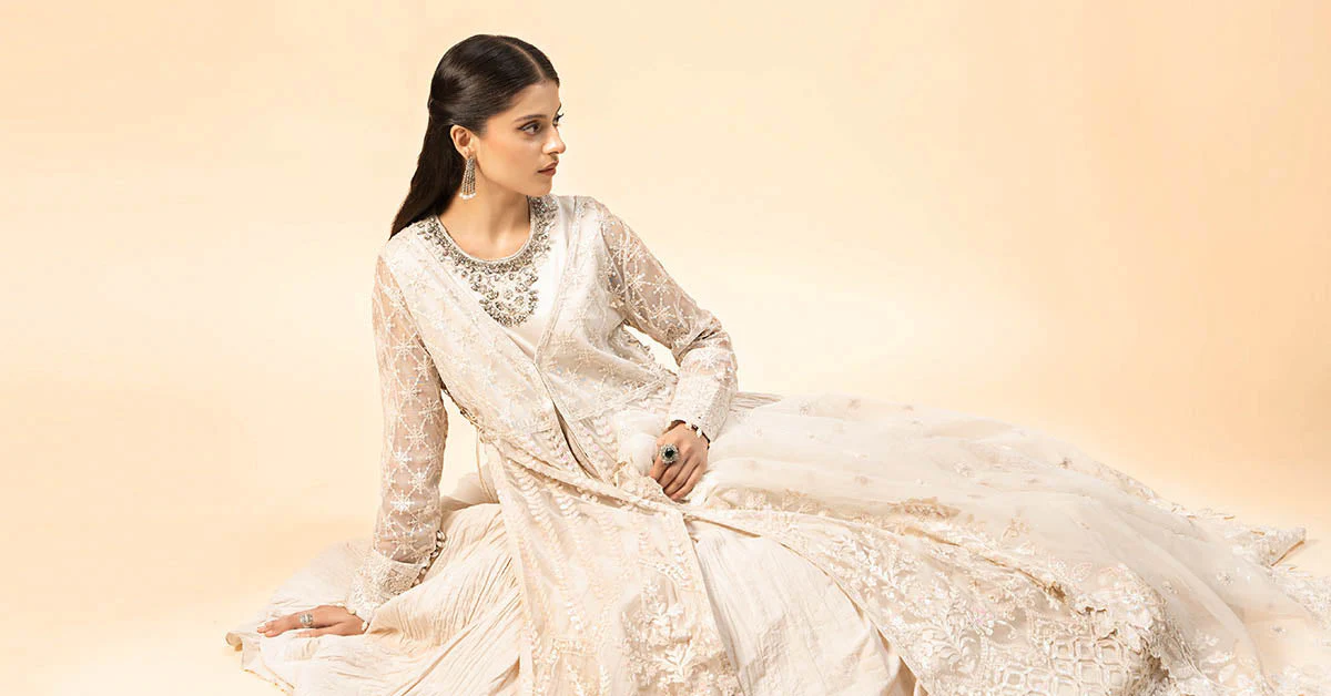 3 Piece Embroidered Net Suit - Image 7
