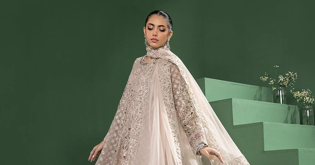 3 Piece Embroidered Organza Suit - Image 5