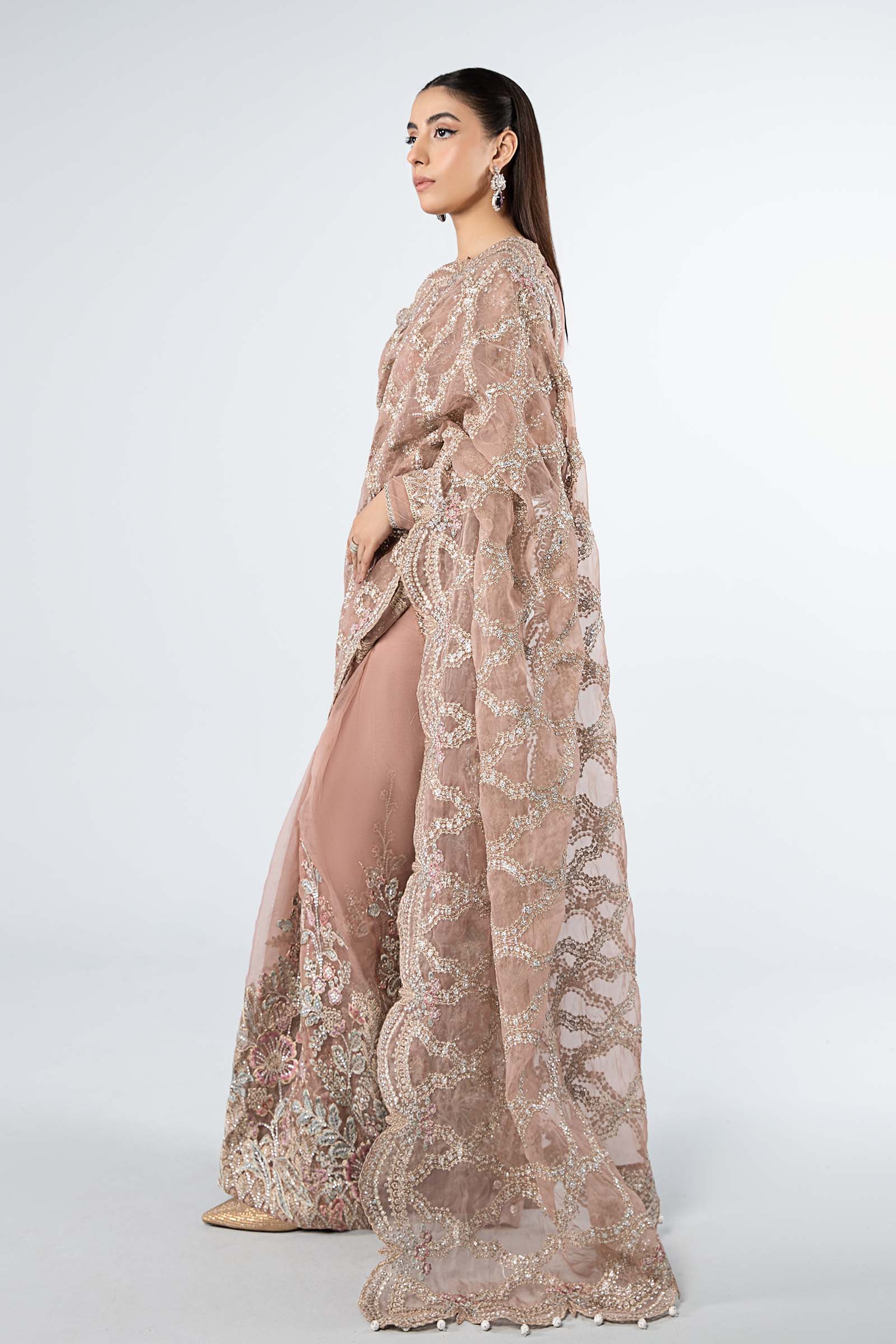 Embroidered Organza Saree - Image 6