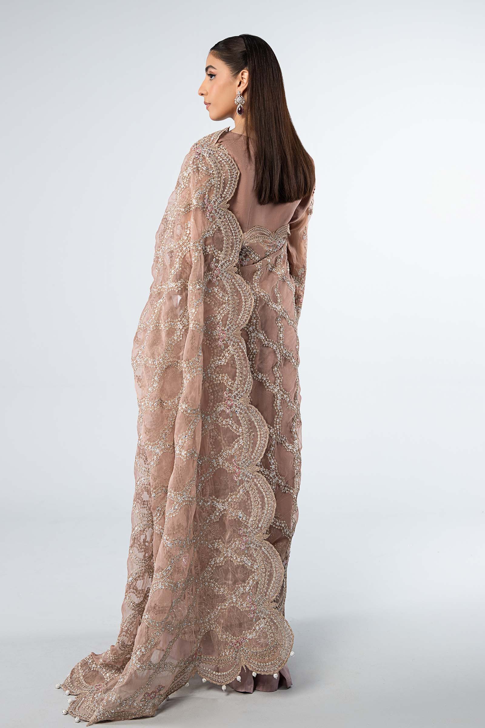 Embroidered Organza Saree - Image 7