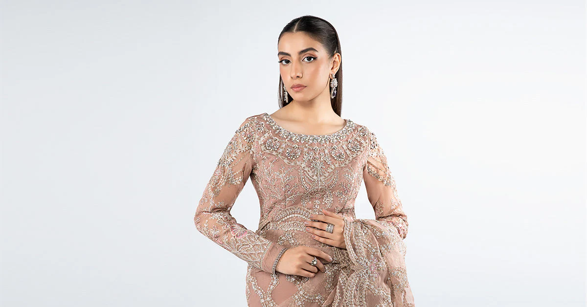 Embroidered Organza Saree - Image 8