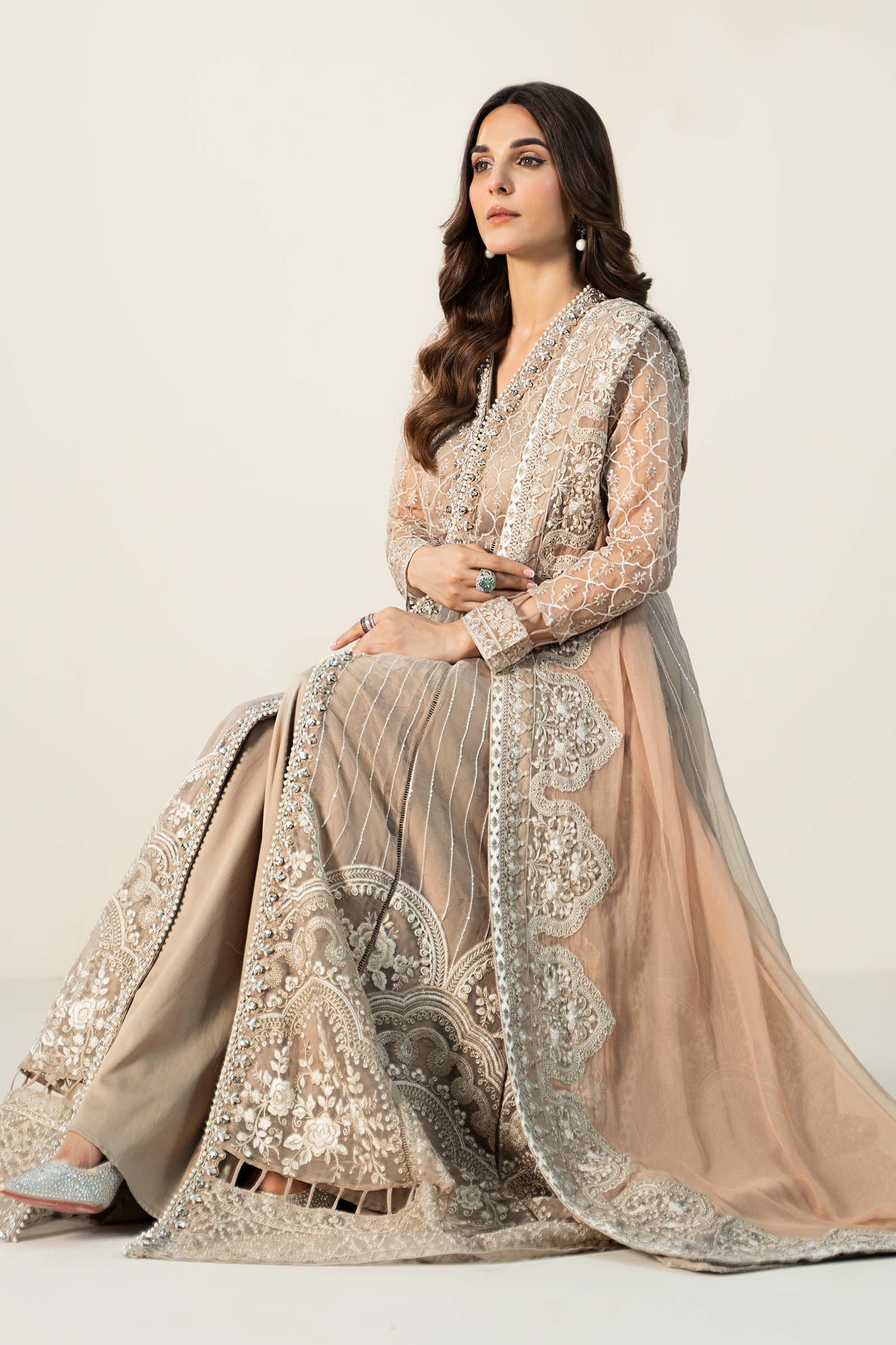3 Piece Embroidered Organza Suit - Image 2