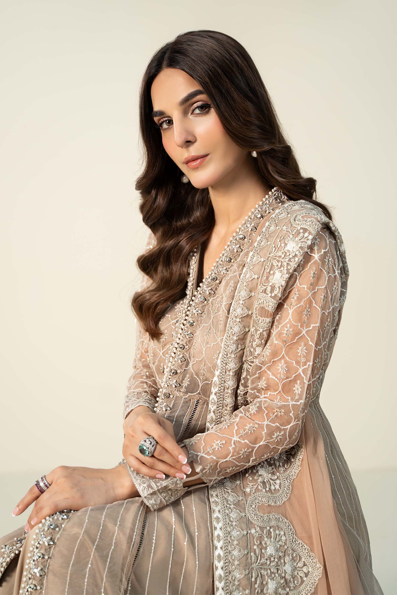 3 Piece Embroidered Organza Suit - Image 3