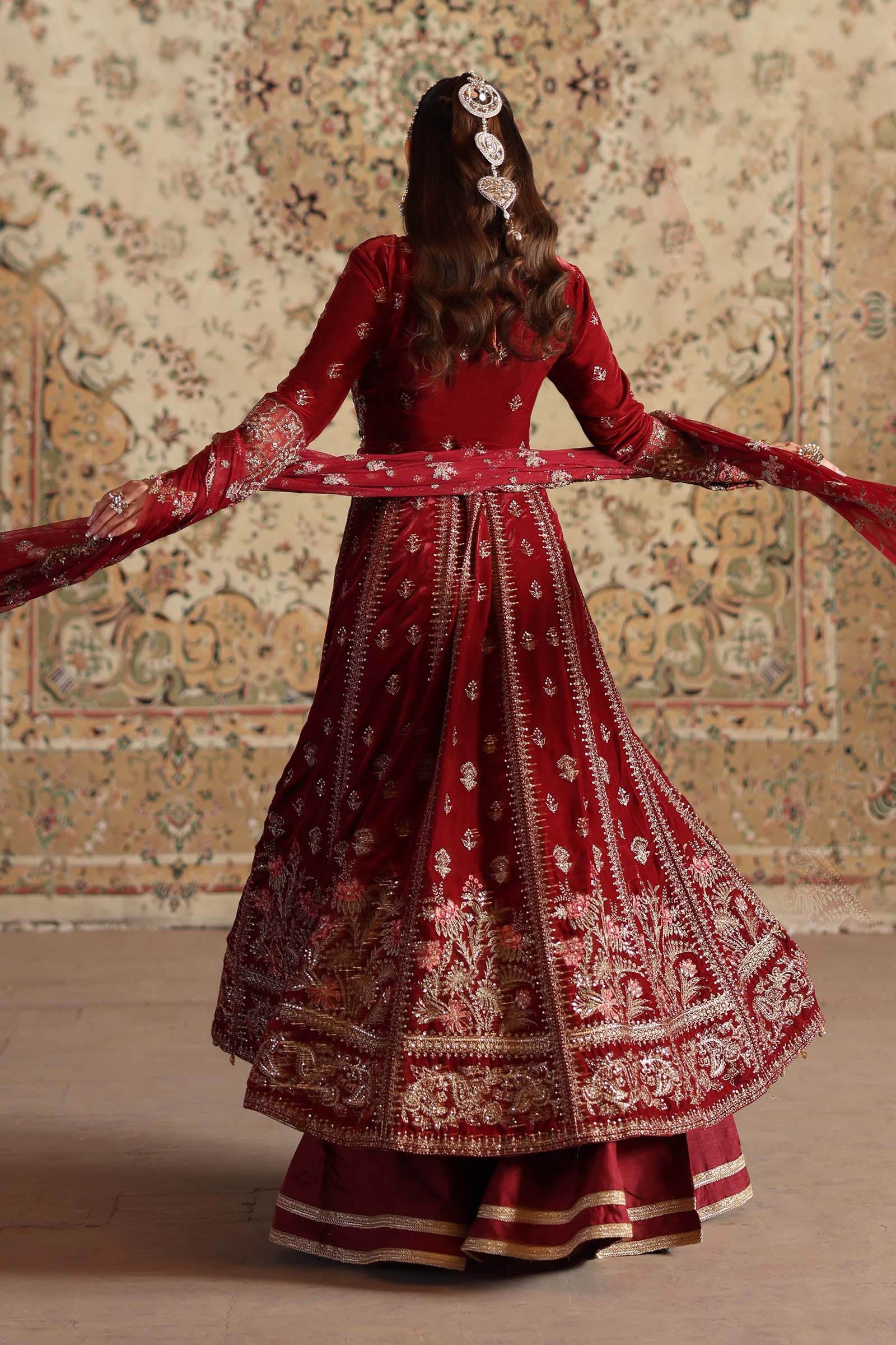 3 Piece Embroidered Velvet Suit - Image 7