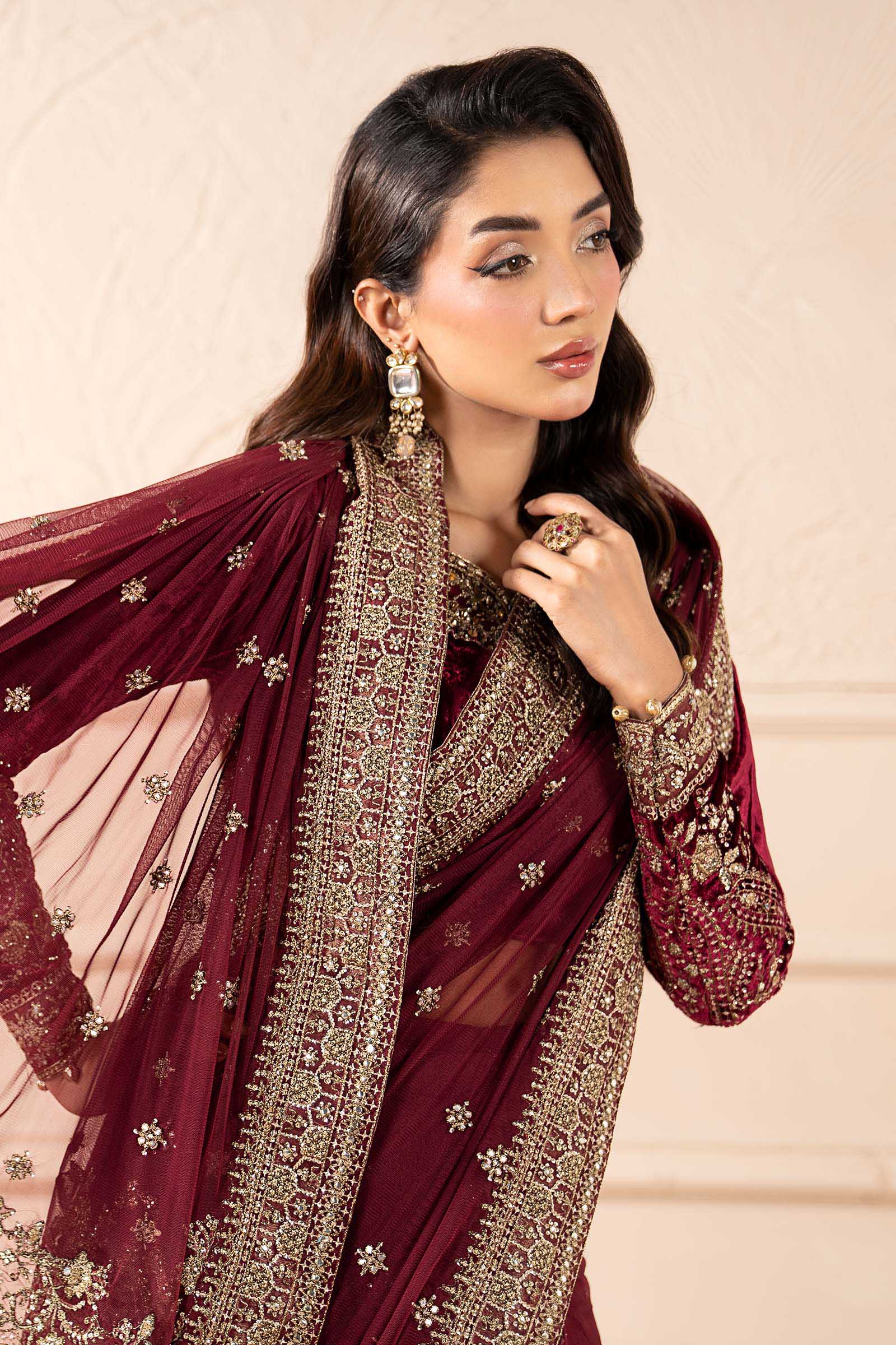 Embroidered Net Saree - Image 2
