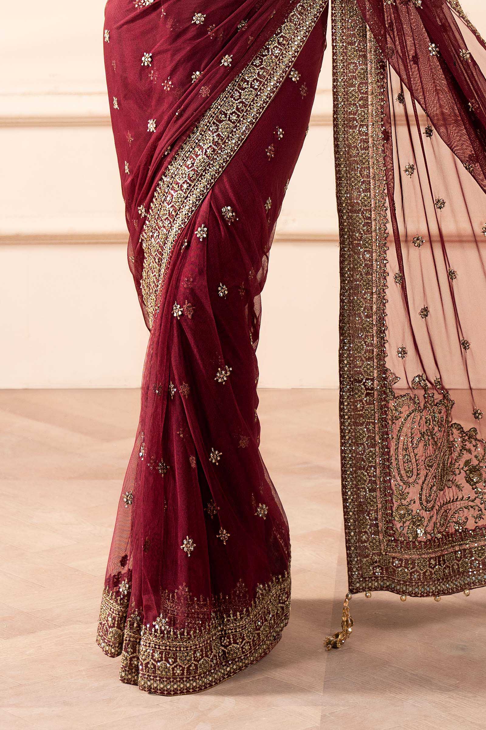 Embroidered Net Saree - Image 7
