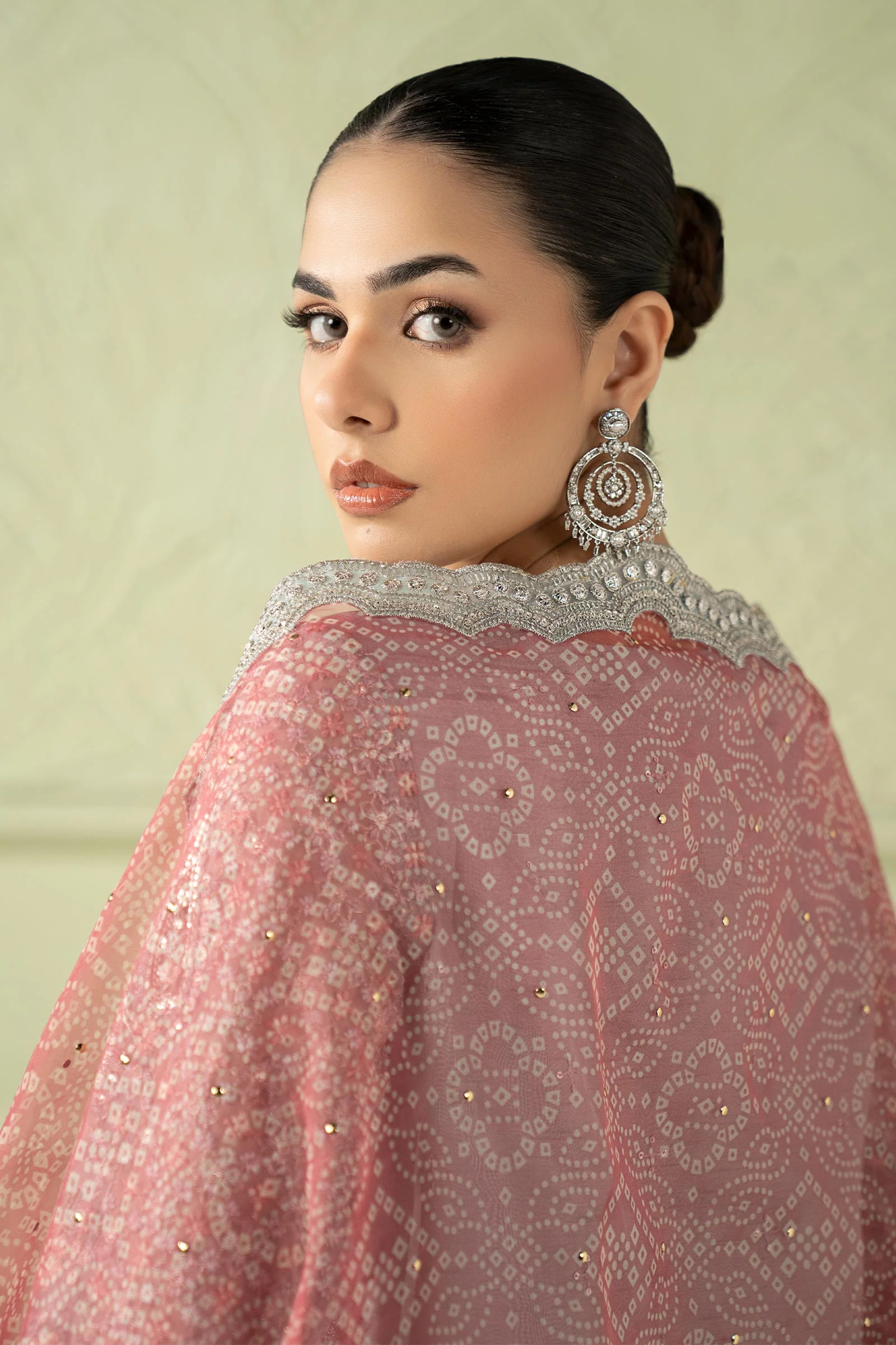 3 Piece Embroidered Raw Silk Suit - Image 4