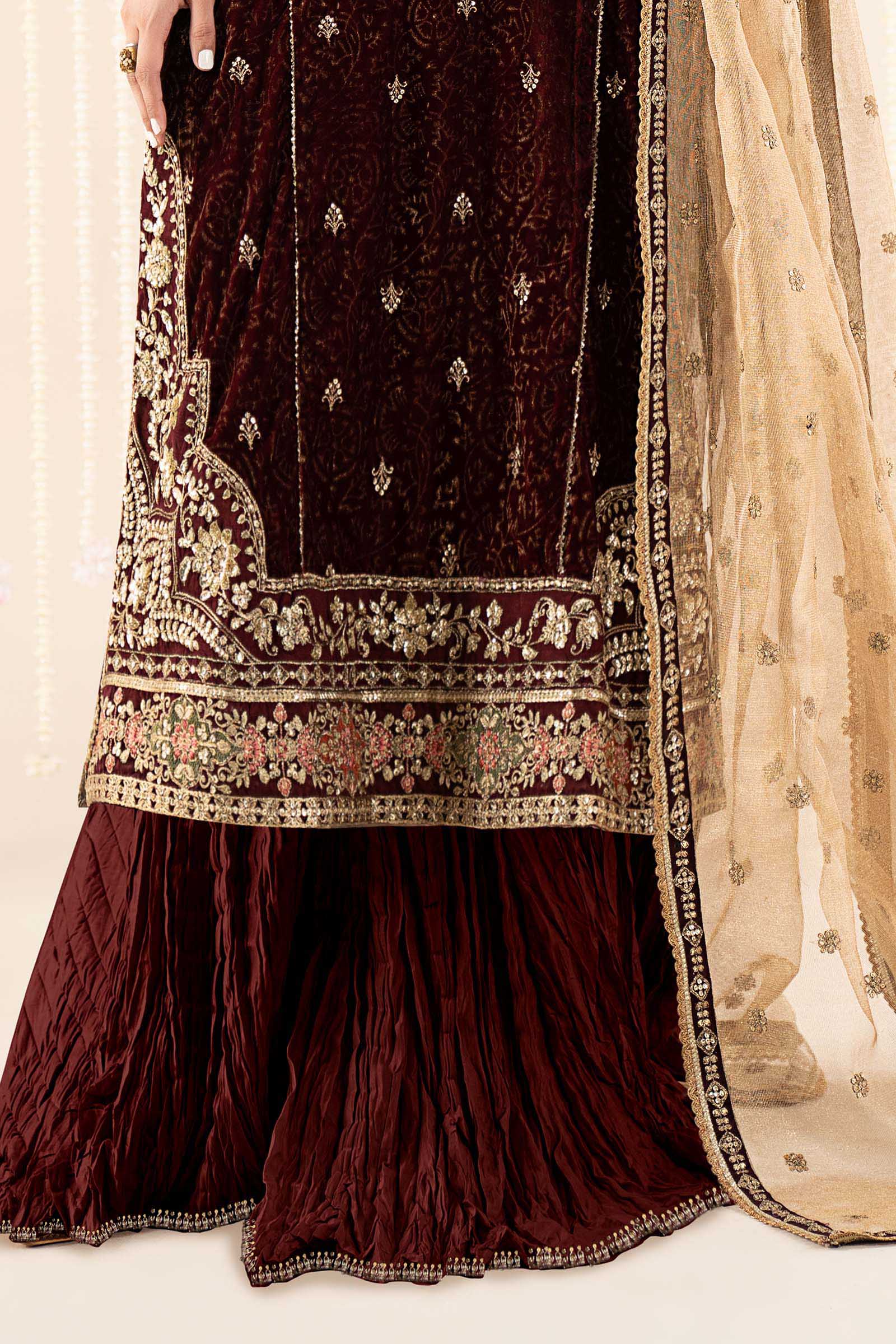 3 Piece Embroidered Velvet Suit - Image 8