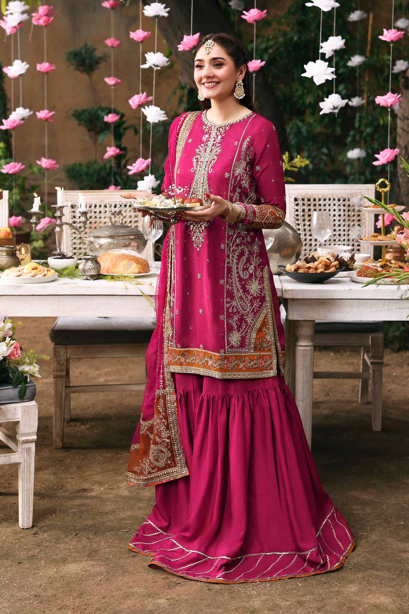 3 Piece Embroidered Raw Silk Suit - Image 7