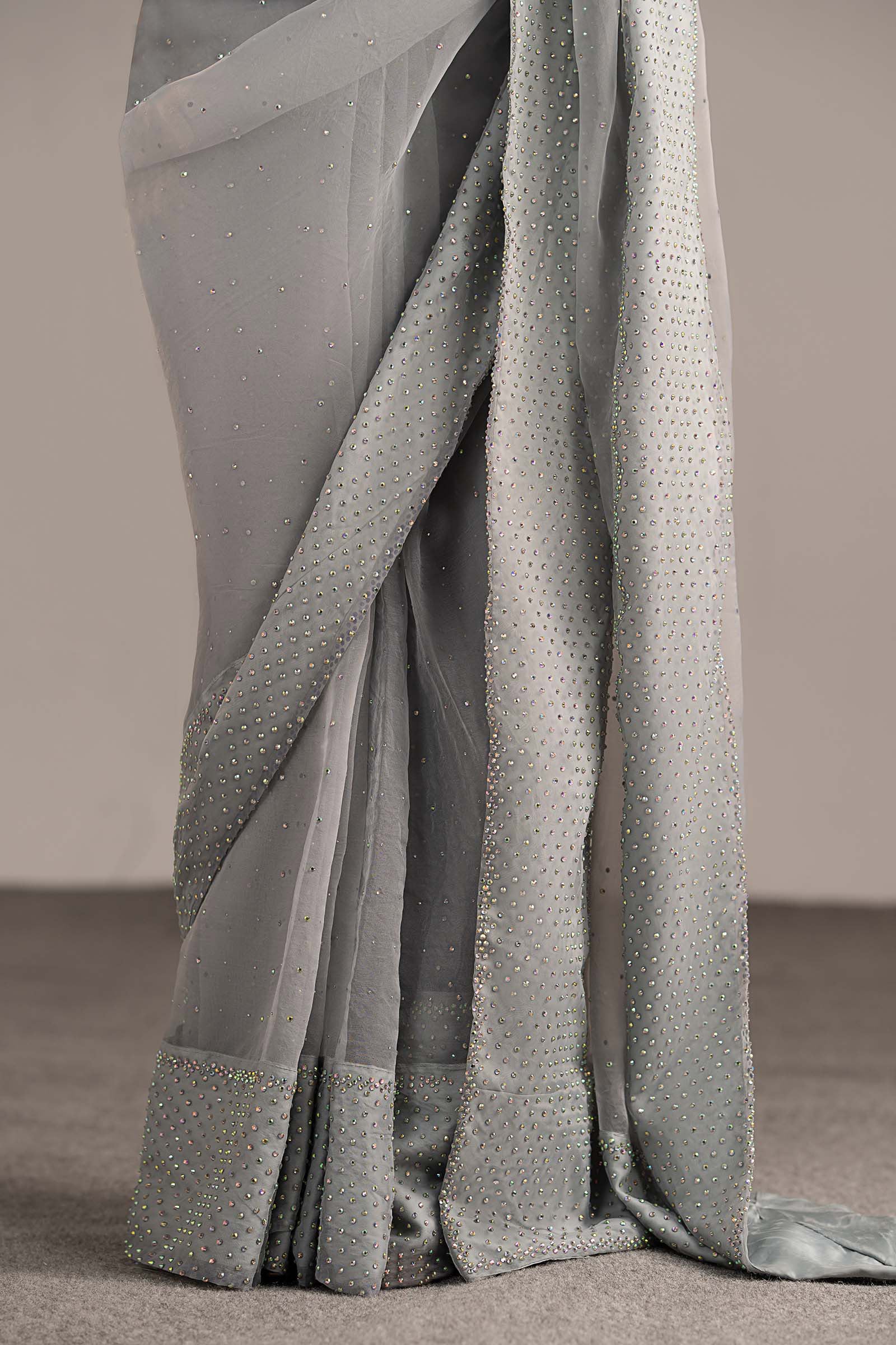 Embellished Organza Saree - Image 5