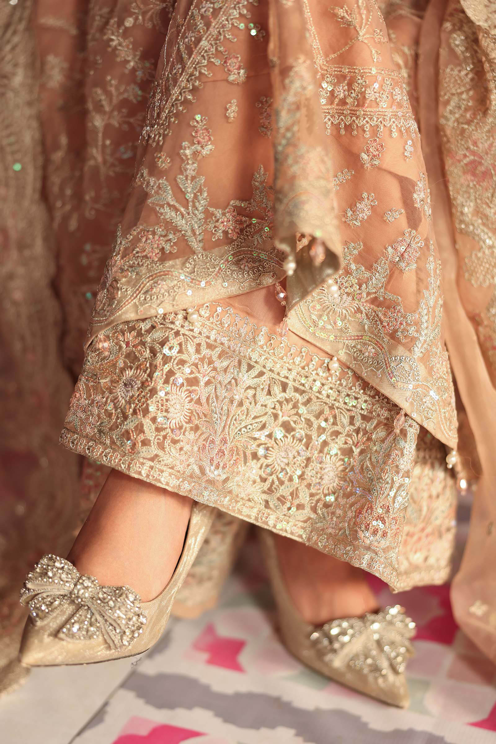 3 Piece Embroidered Organza Suit - Image 7