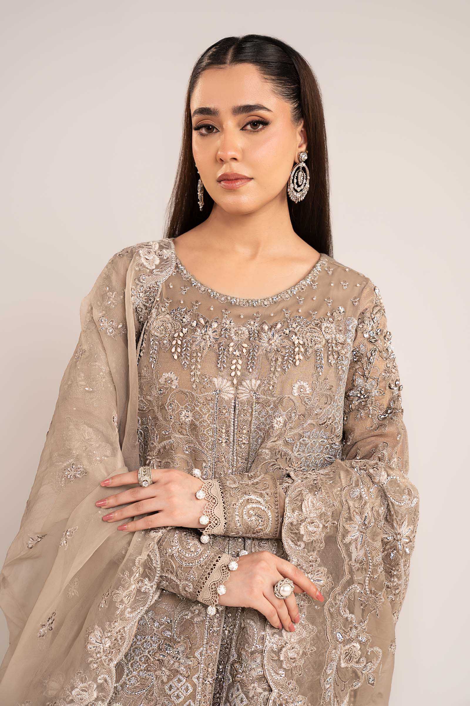 3 Piece Embroidered Net Suit - Image 2