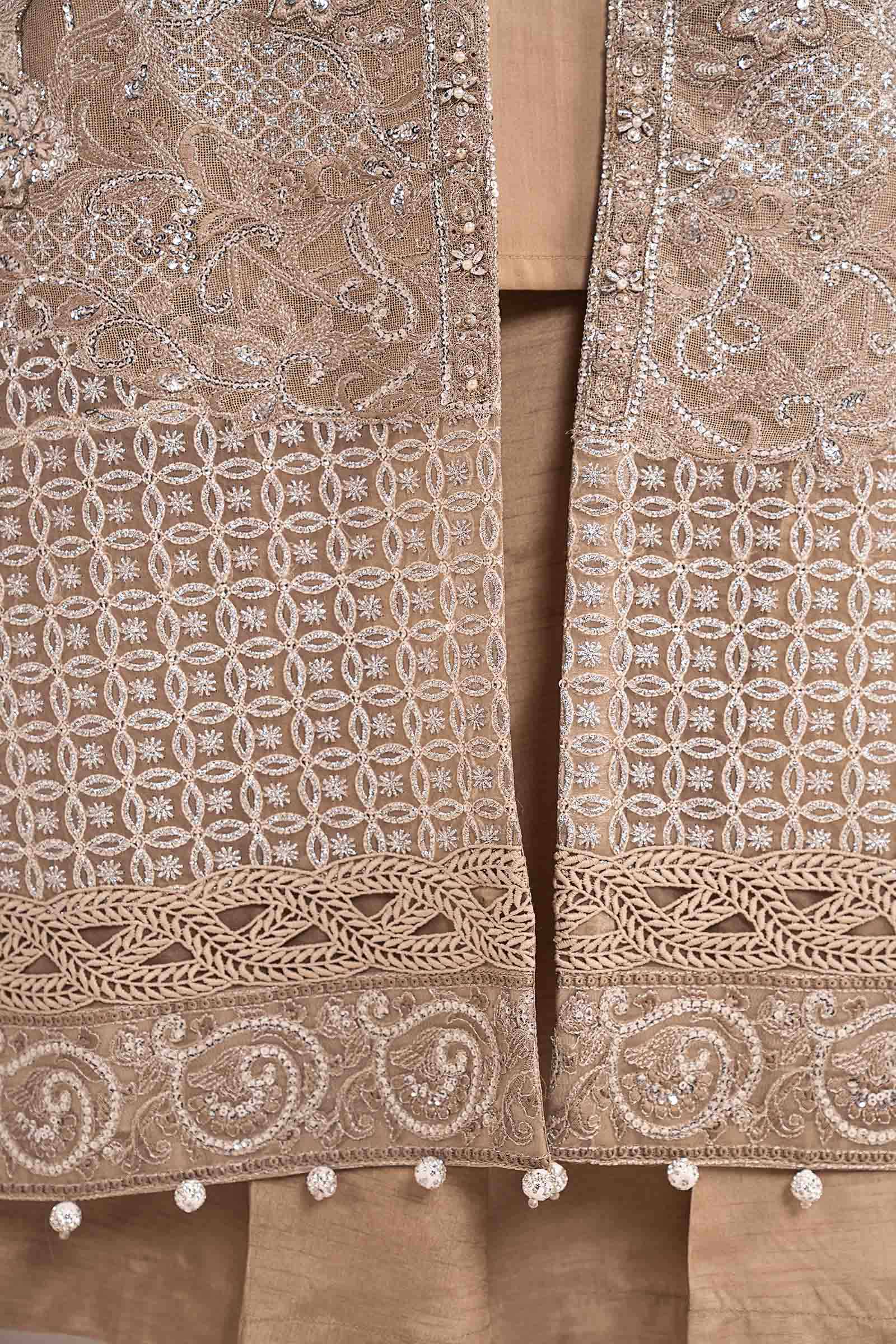 3 Piece Embroidered Net Suit - Image 5