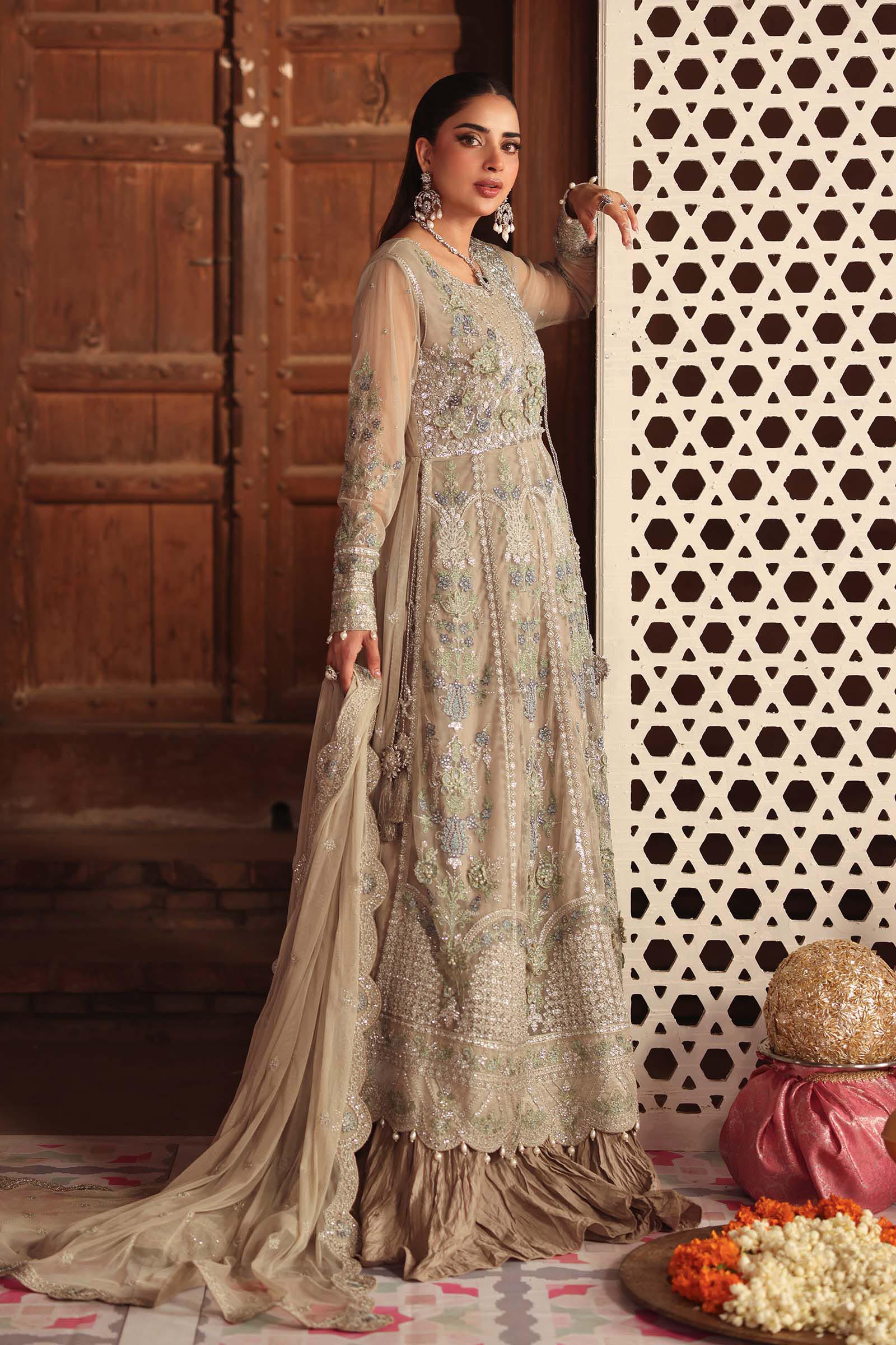 3 Piece Embroidered Net Suit - Image 6