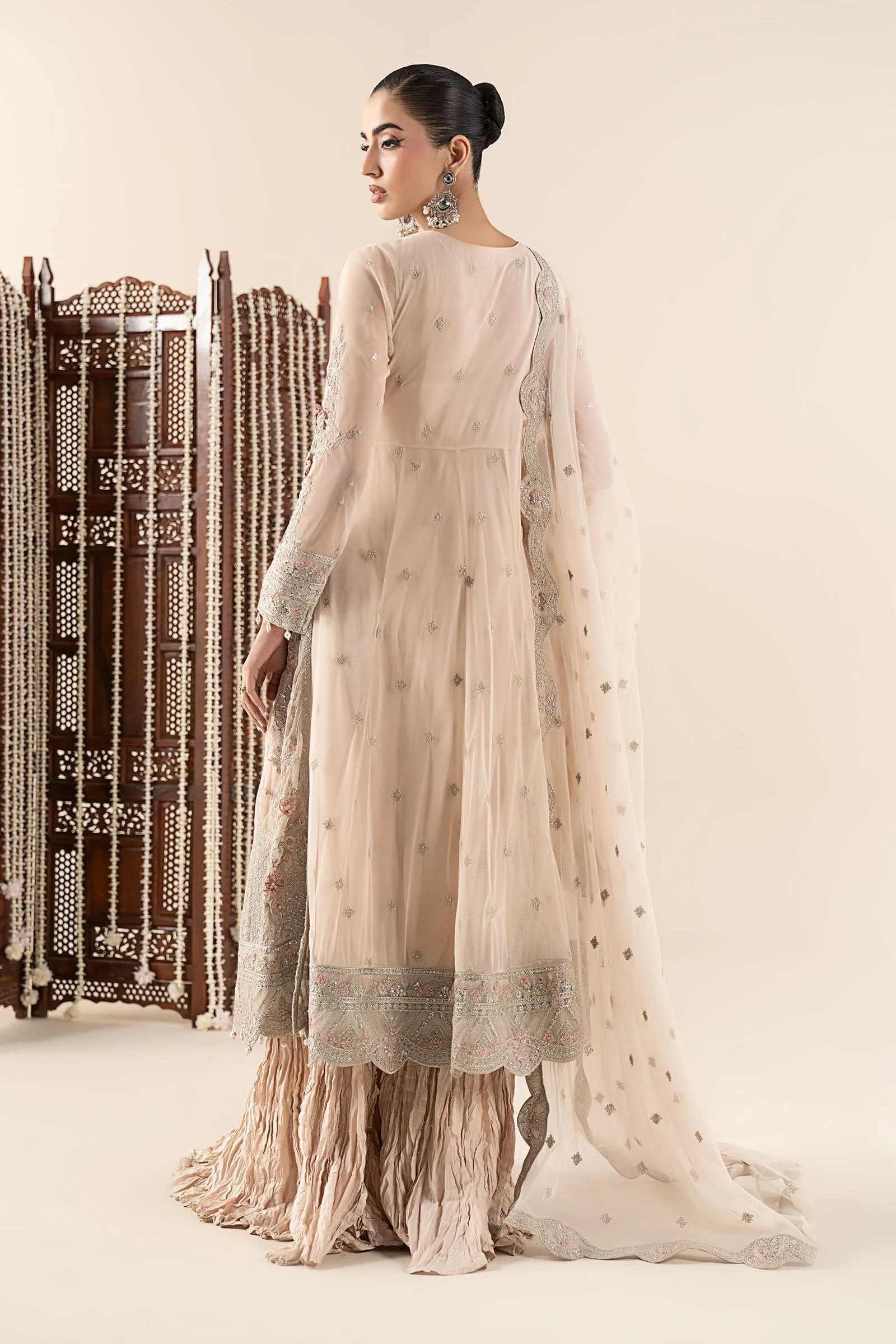 3 Piece Embroidered Net Suit - Image 10