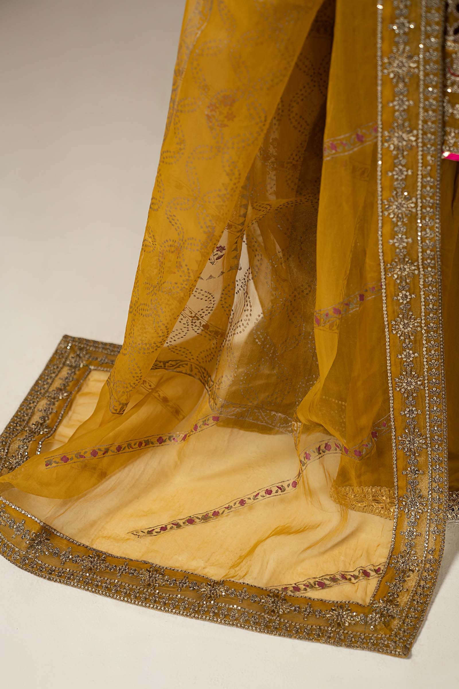 3 Piece Embroidered Raw Silk Suit - Image 6