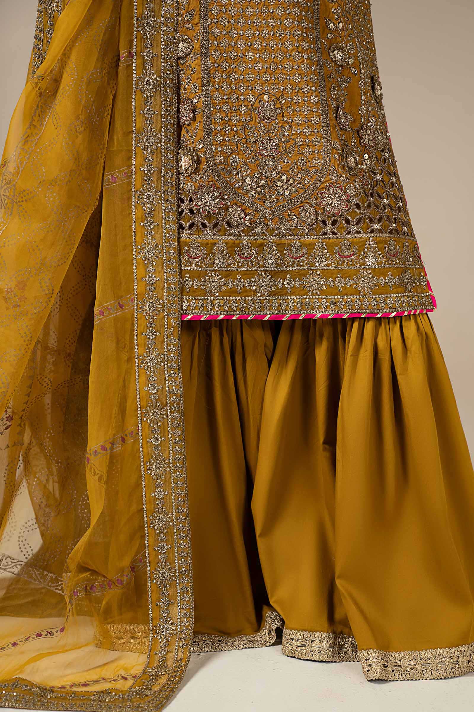 3 Piece Embroidered Raw Silk Suit - Image 7