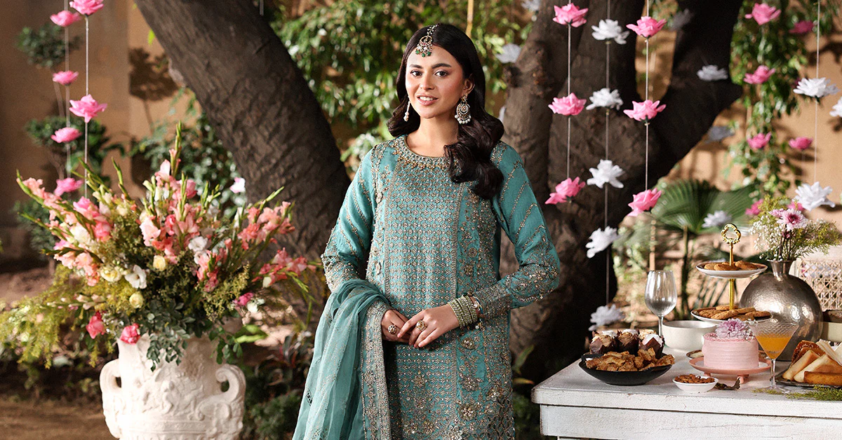 3 Piece Embroidered Raw Silk Suit - Image 13