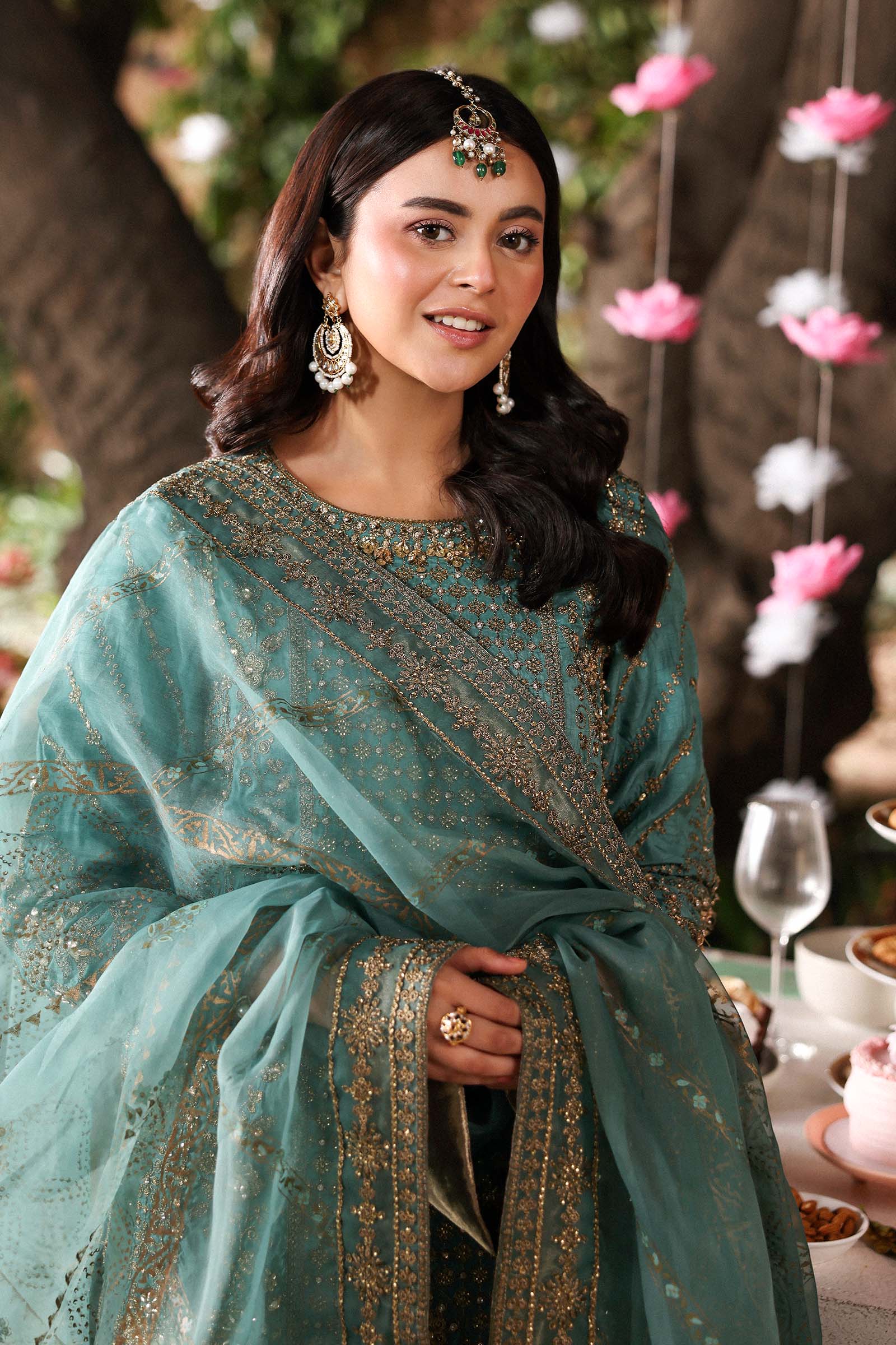 3 Piece Embroidered Raw Silk Suit - Image 5