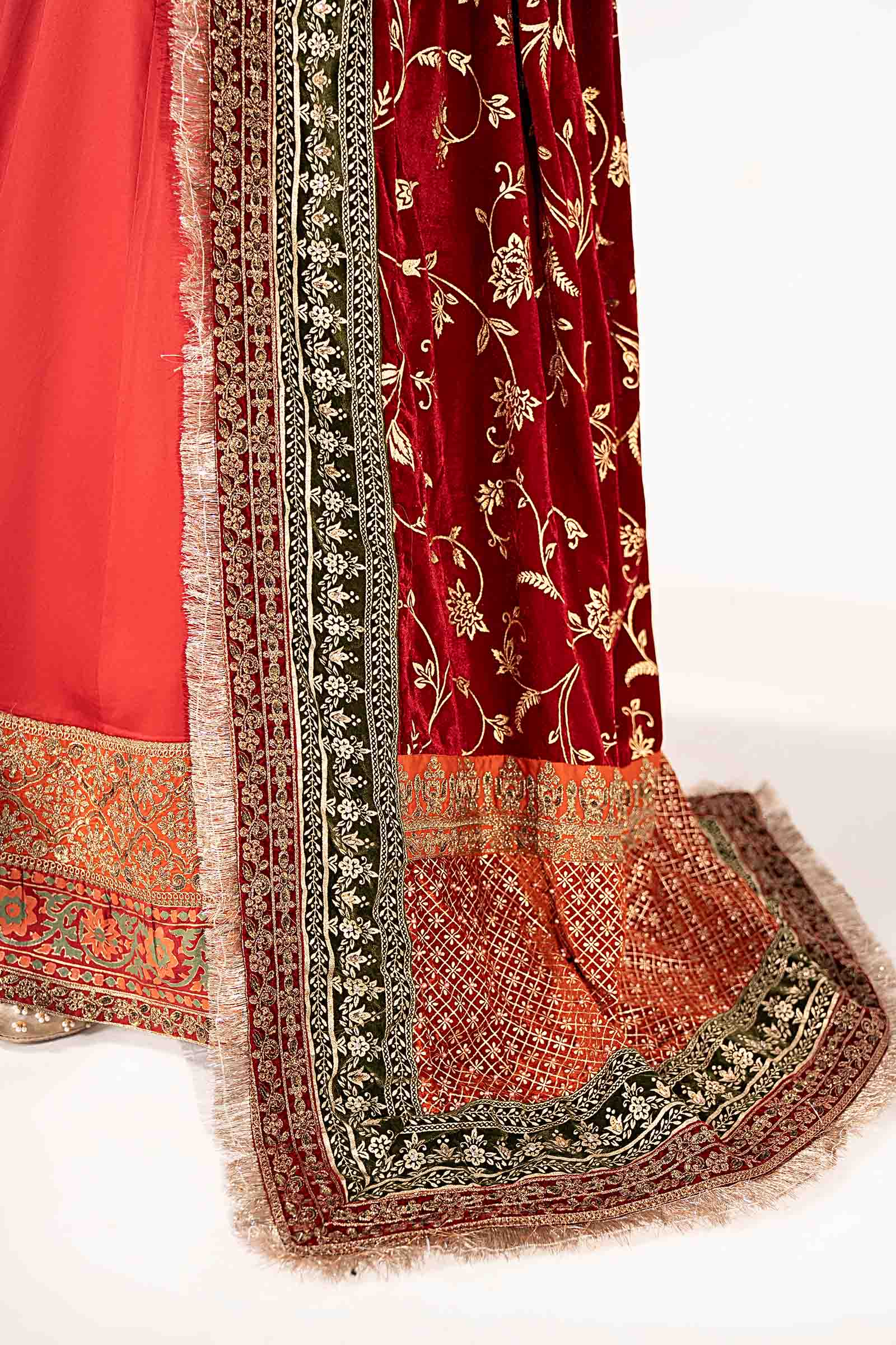3 Piece Embroidered Raw Silk Suit - Image 4
