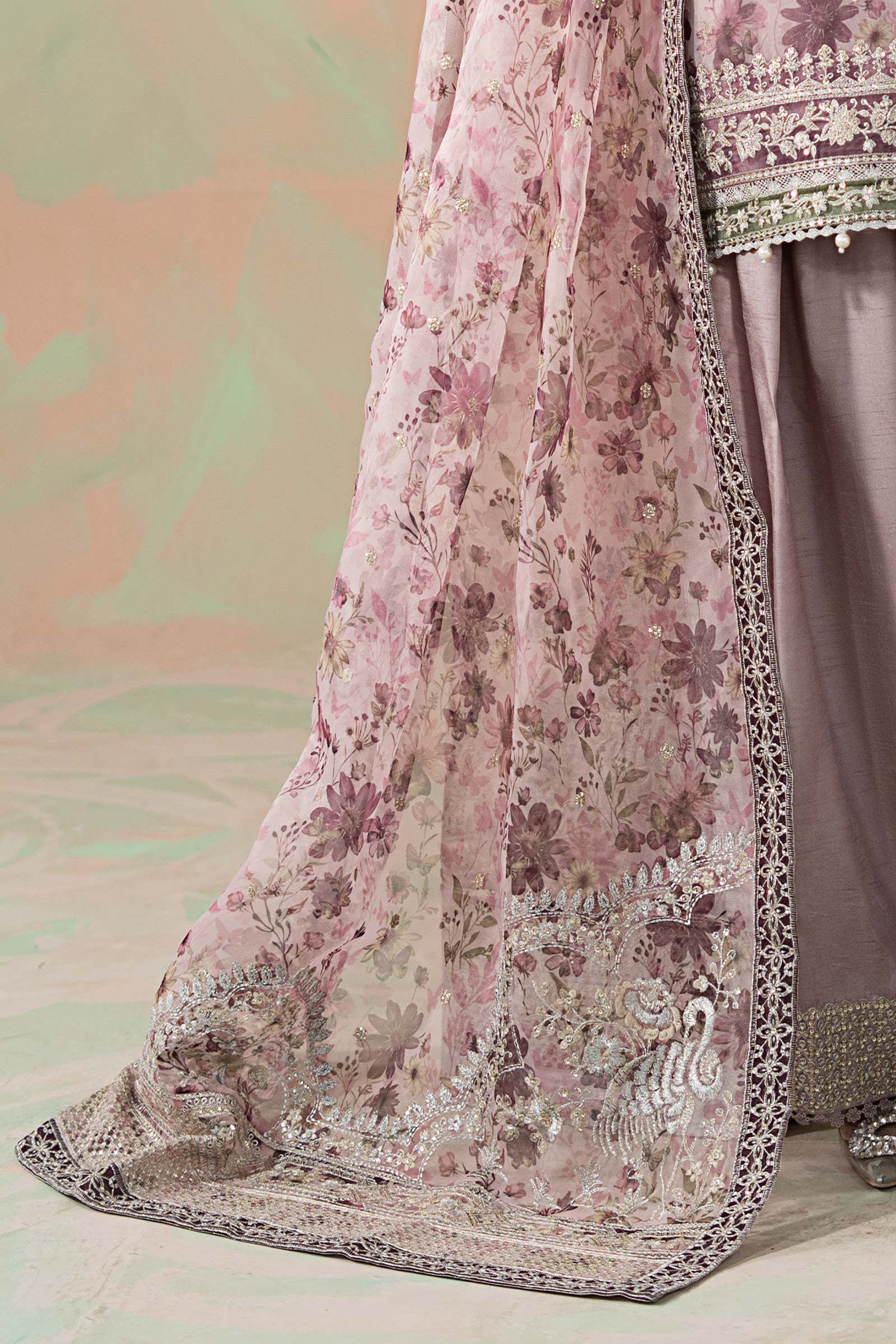 3 Piece Embroidered Organza Suit - Image 6