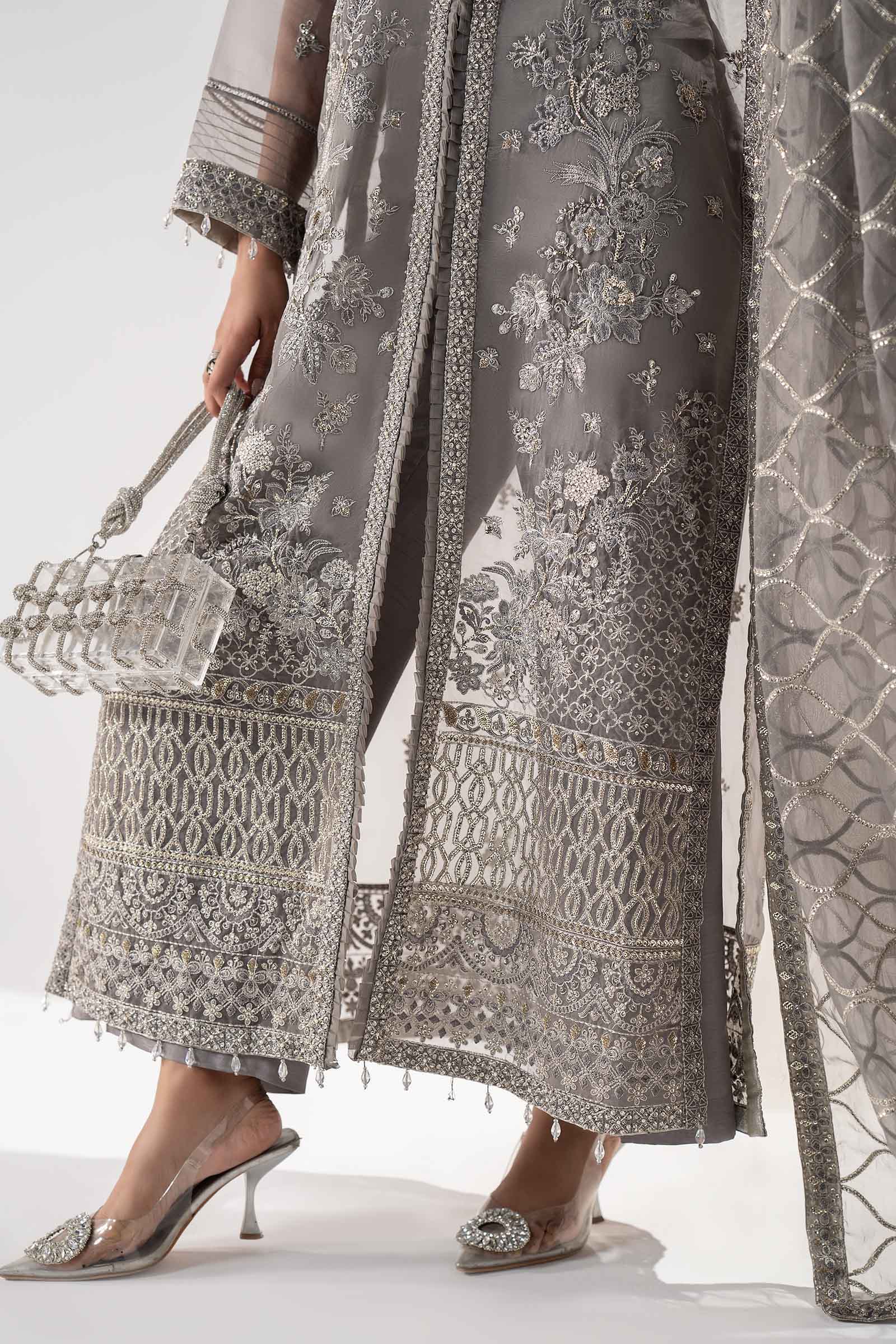 3 Piece Embroidered Organza Suit - Image 6