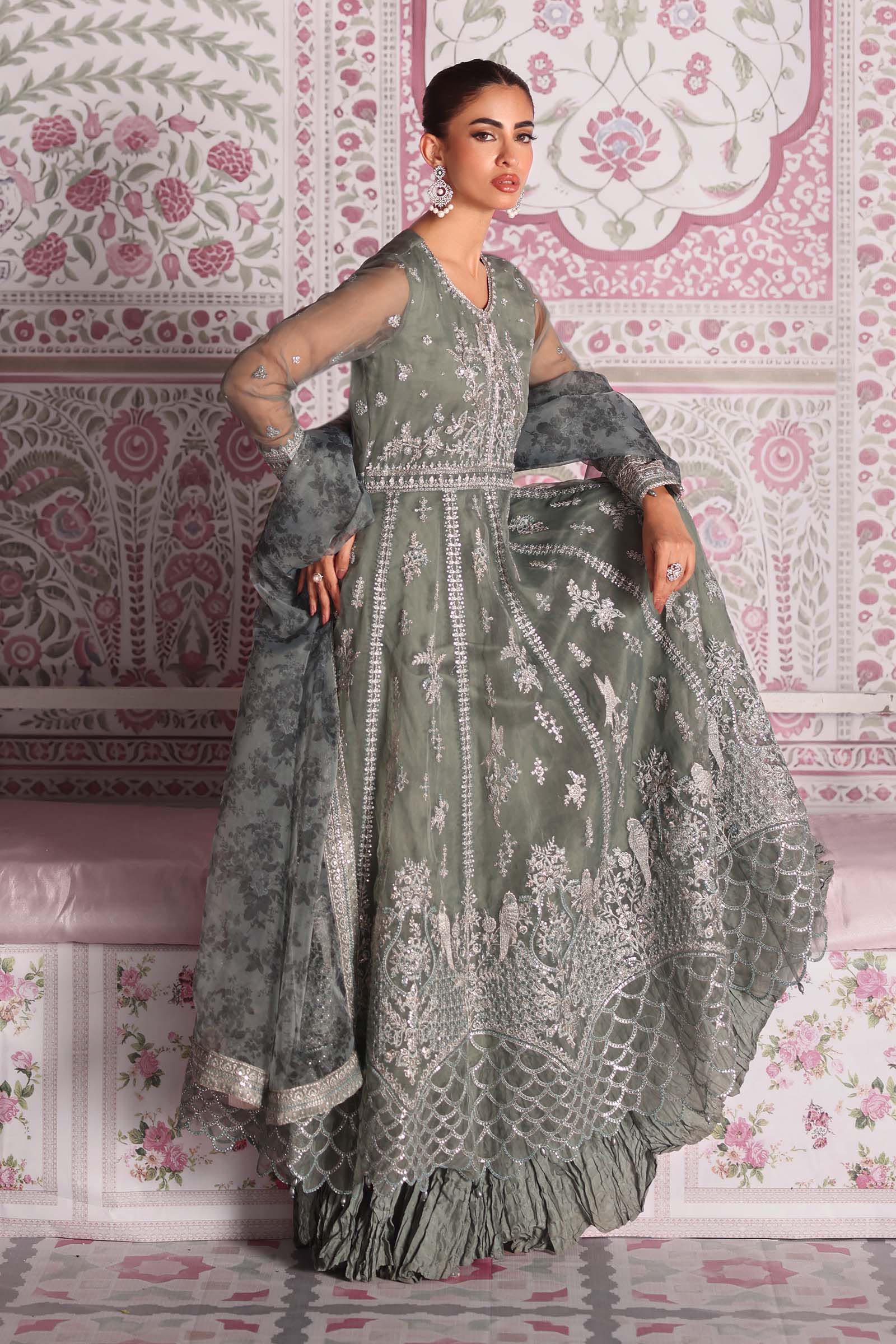 3 Piece Embroidered Organza Suit - Image 3