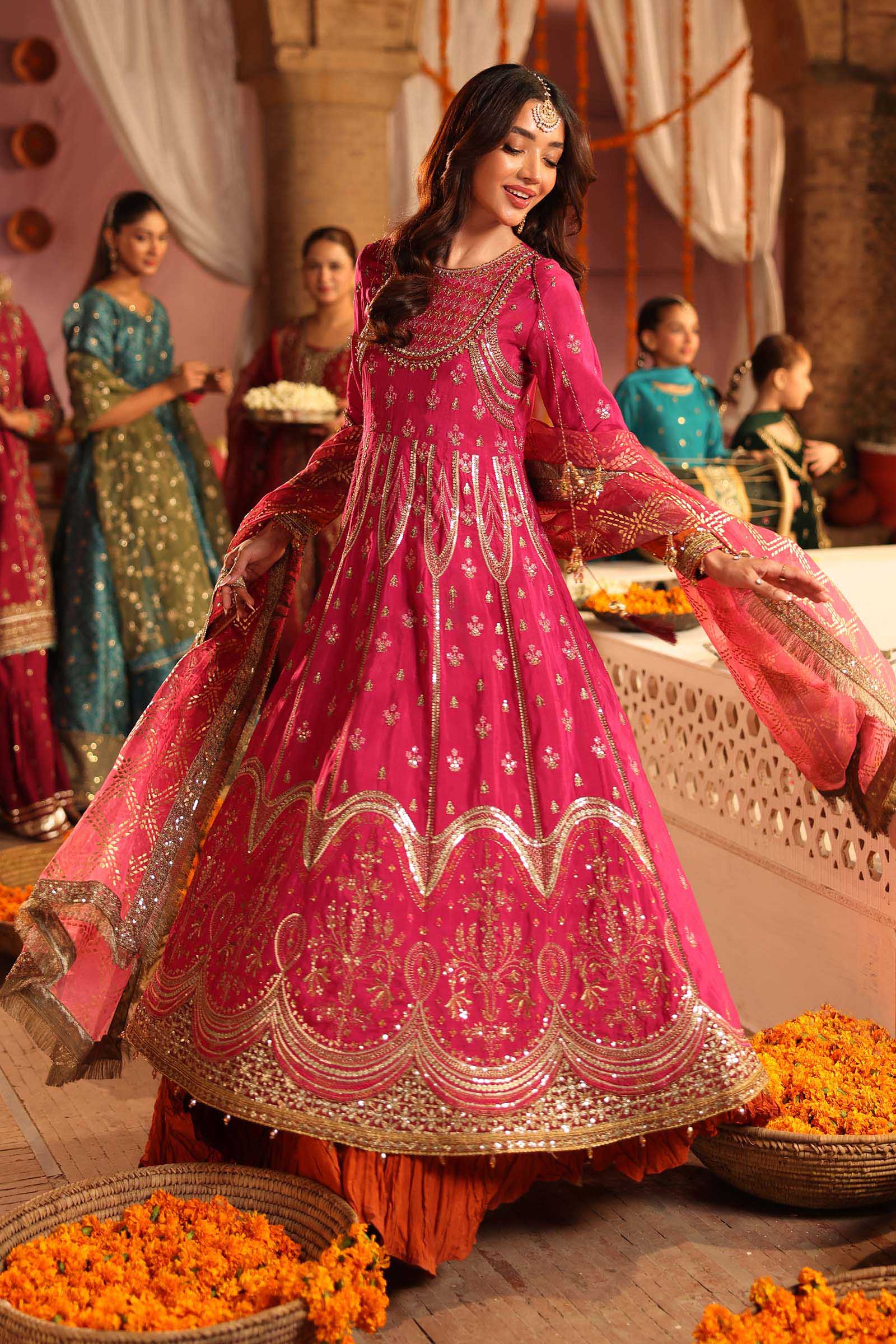 3 Piece Embroidered Raw Silk Suit - Image 5
