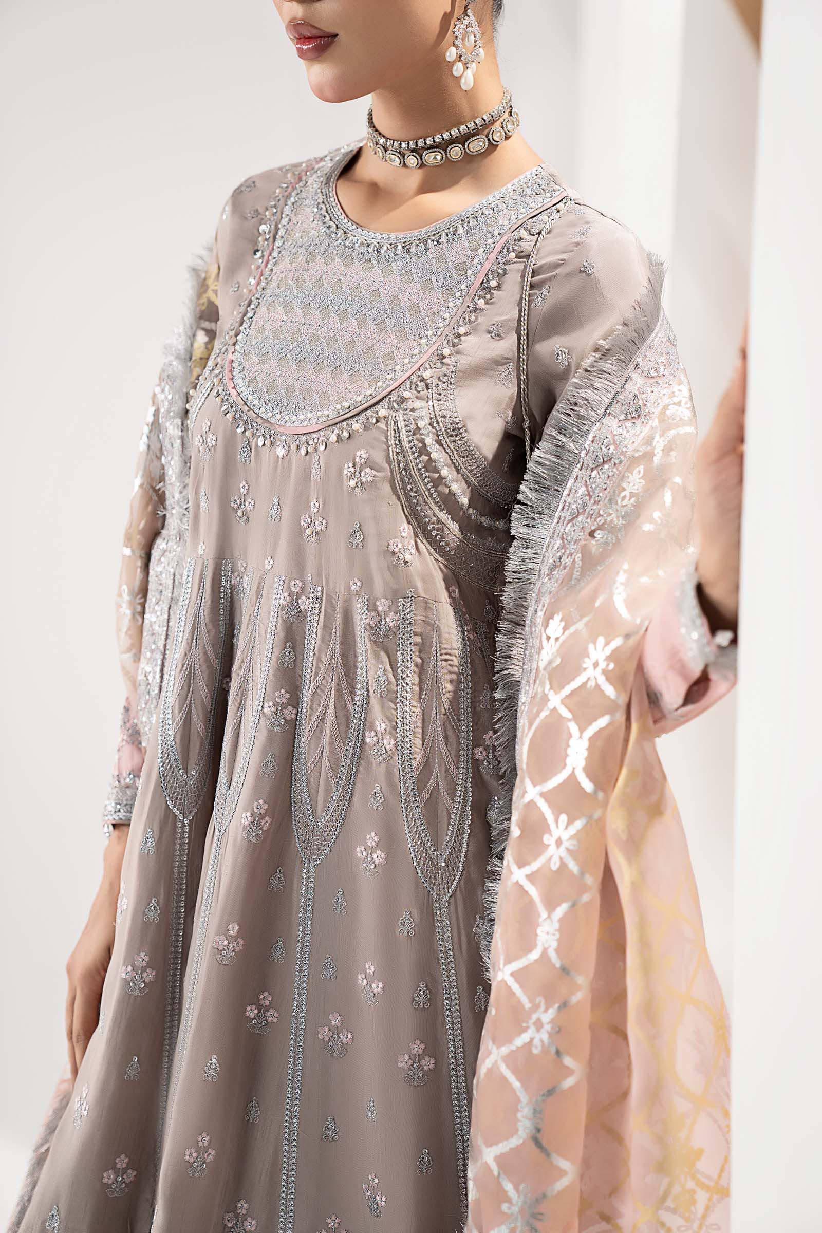 3 Piece Embroidered Raw Silk Suit - Image 4