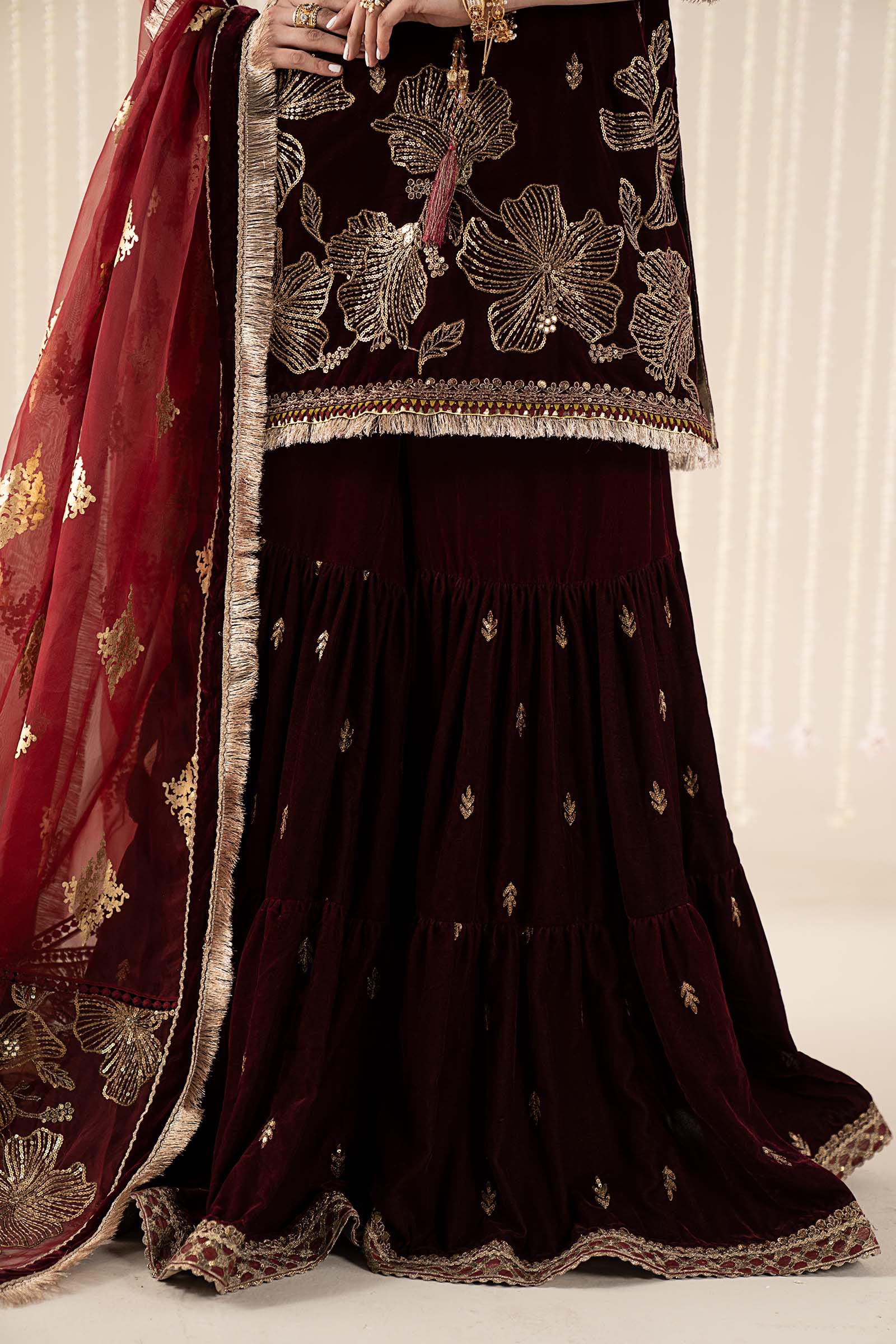 3 Piece Embroidered Velvet Suit - Image 7