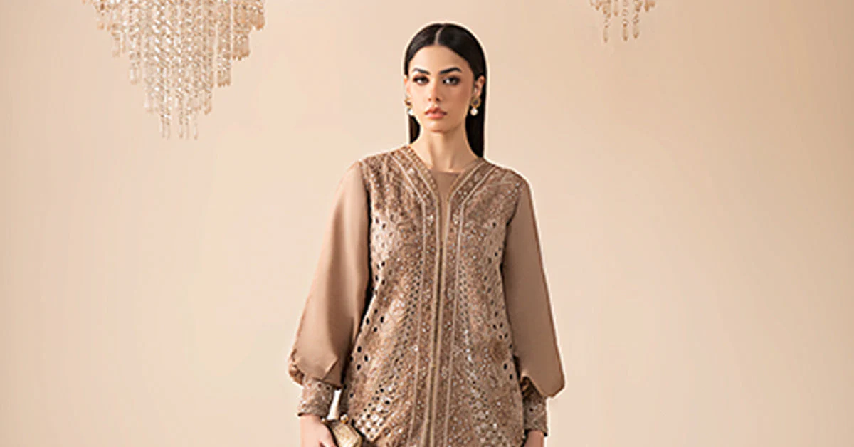 3 Piece Embroidered Raw Silk Suit - Image 7
